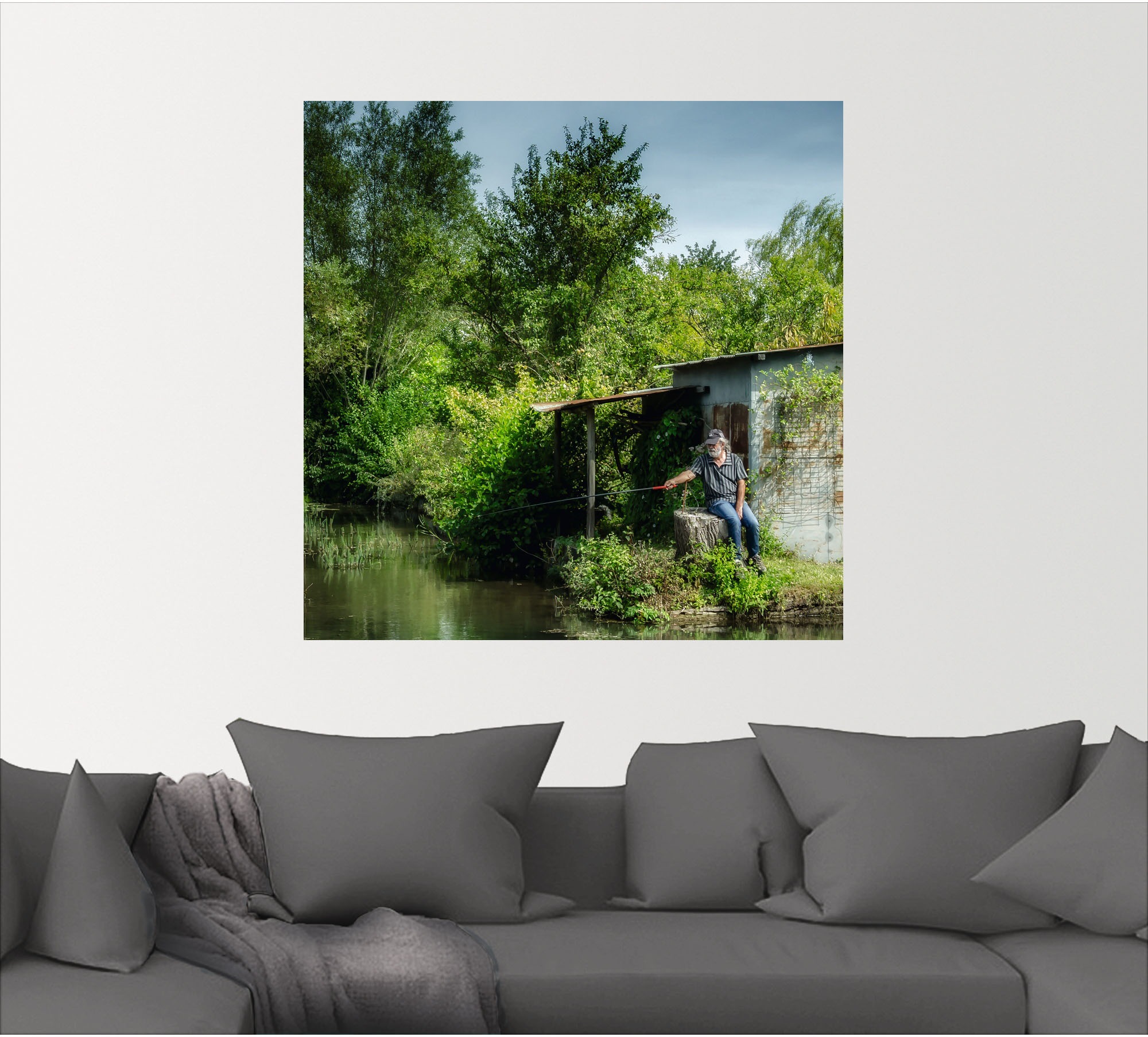 Artland Wandbild »Idyllische Flusslandschaft in Frankreich«, Gewässer, (1 St.), als Alubild, Leinwandbild, Wandaufkleber oder Poster in versch. Größen