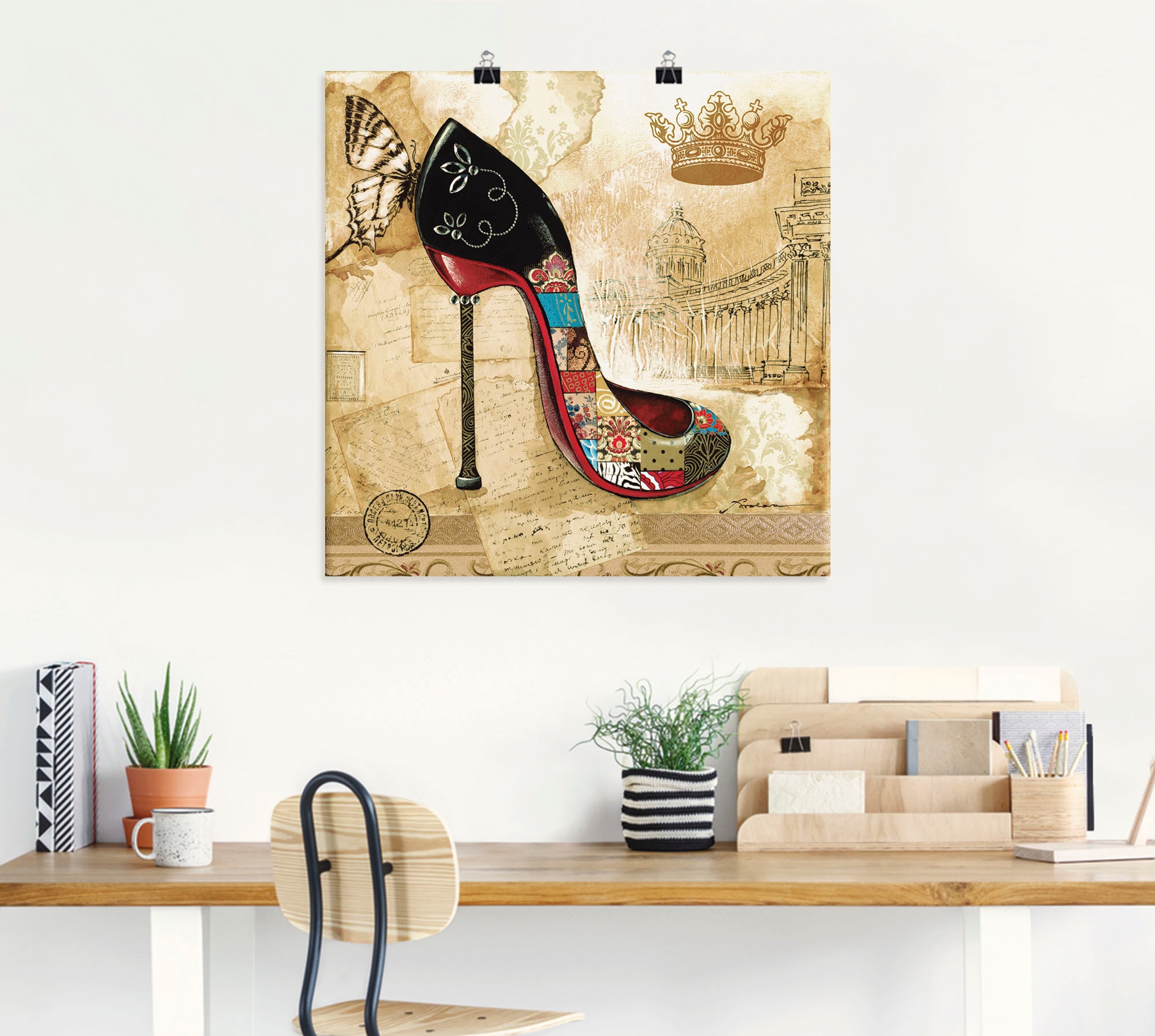 Artland Wandbild »Veränderliche Zeiten I - Stiletto«, Modebilder, (1 St.), als Alubild, Leinwandbild, Wandaufkleber oder Poster in versch. Größen