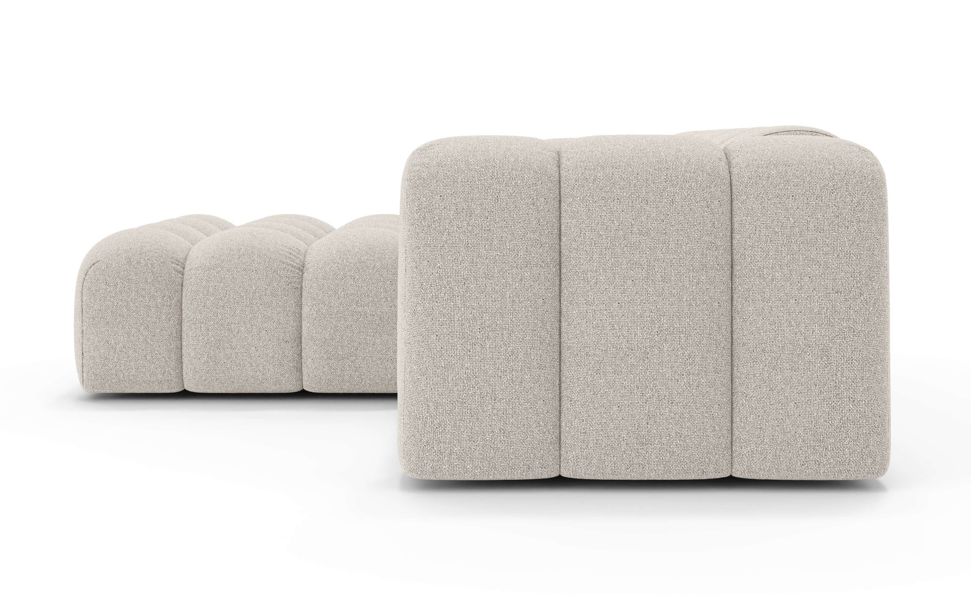 OTTO home Ecksofa »KALLIE Design-Sofa mit Wellenunterfederung, Bubble-Optik, 248/186/72cm«, moderne Steppung, hoher Sitzkomfort und modernes Design