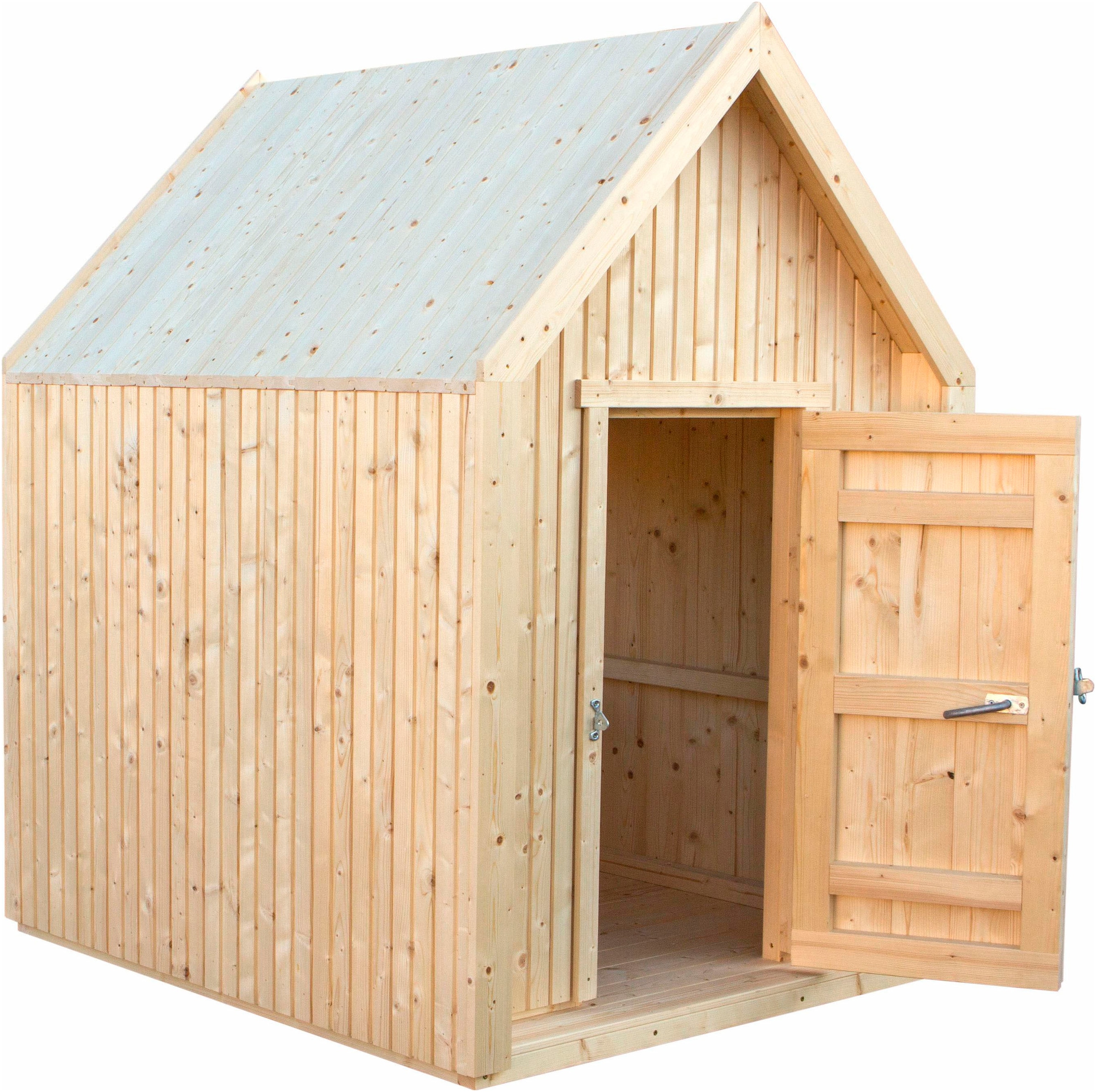 PLUS Spielhaus »Classic - 144×124 cm - unbehandelt - inkl. Dachpappe/Aluminiumleisten«, Made in Europe