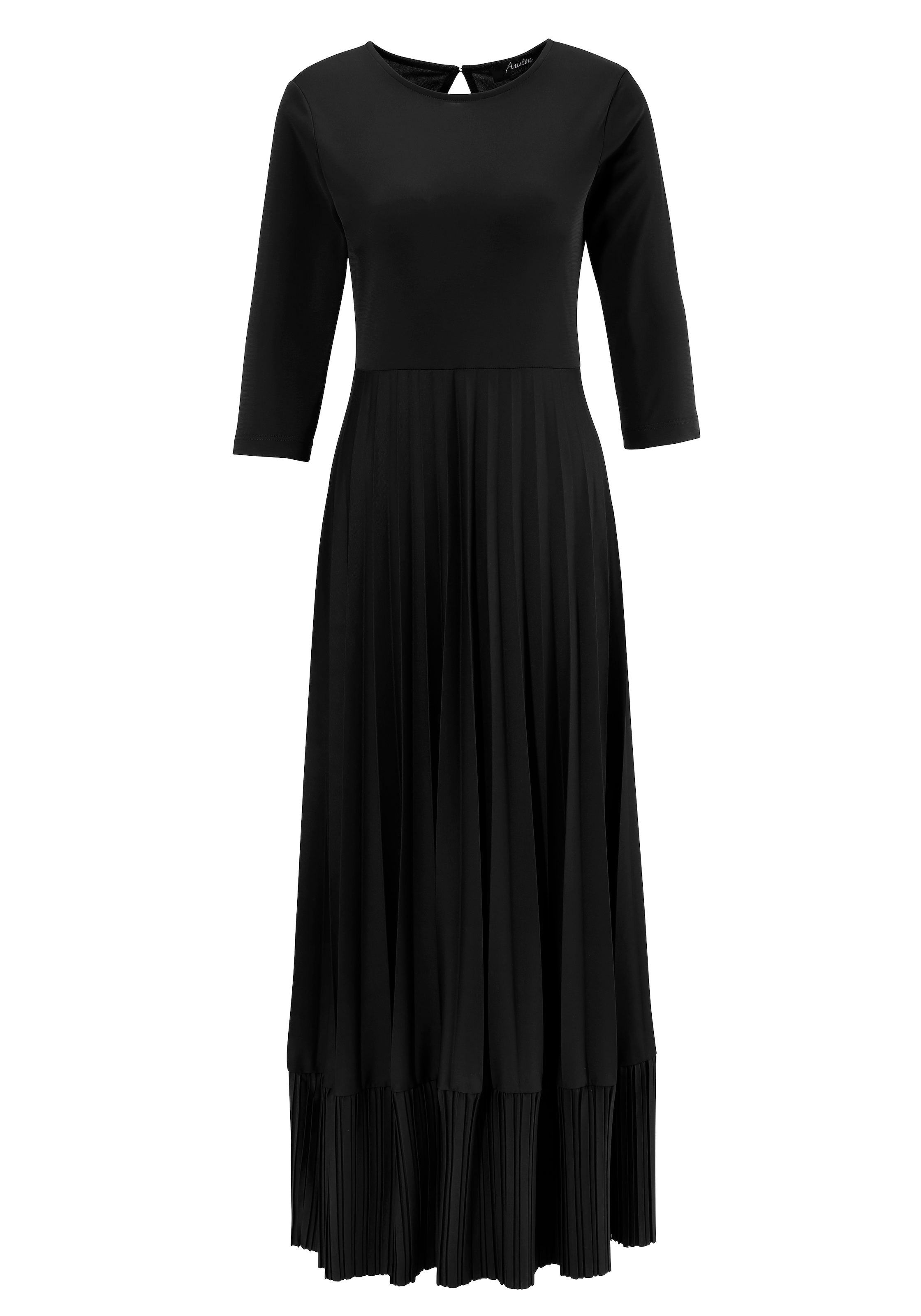 Aniston CASUAL Maxikleid, Rockteil mit Volant aus Plissee