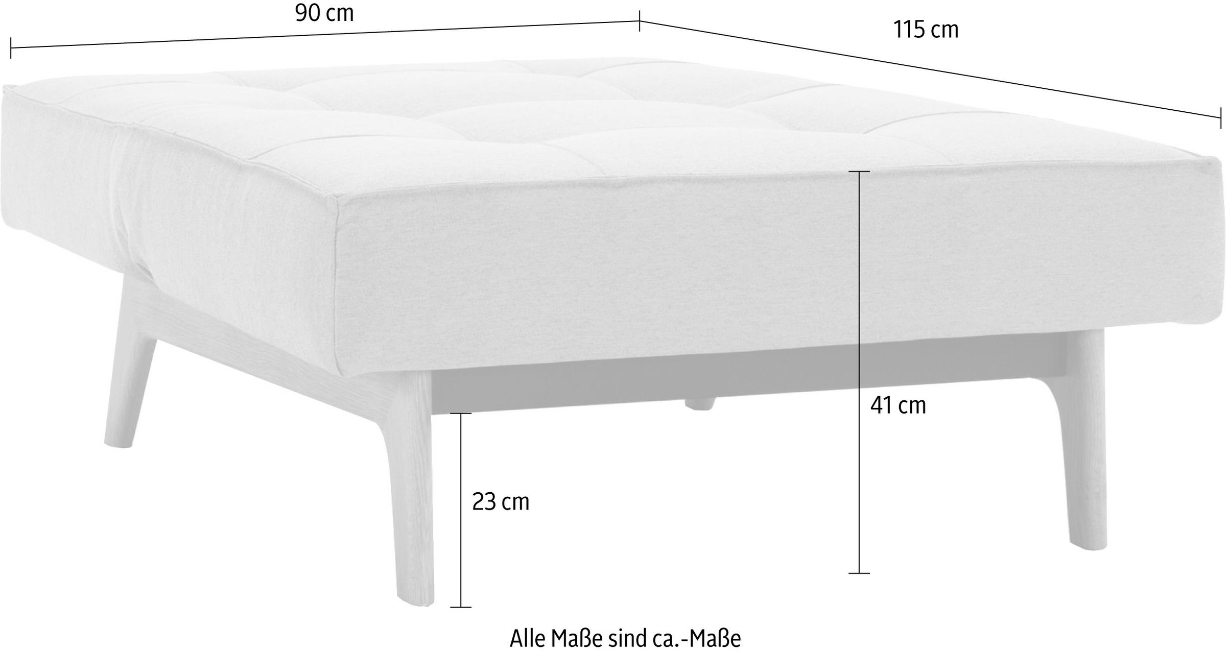 INNOVATION LIVING ™ Sessel »Splitback«, mit Eik Beine, in skandinavischen Design