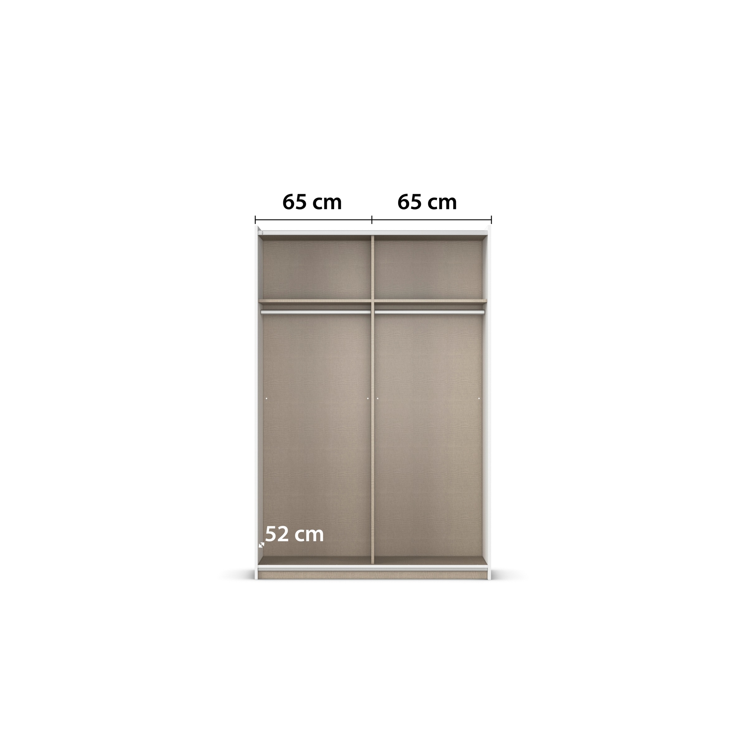 rauch Schwebetürenschrank »Kleiderschrank Schrank Garderobe Schlafzimmerschrank OXFORD«, (in 3 verschiedenen Ausstattungen BASIC/CLASSIC/PREMIUM), mit Griffleisten aus Metall, auch für kleinere Räume MADE IN GERMANY