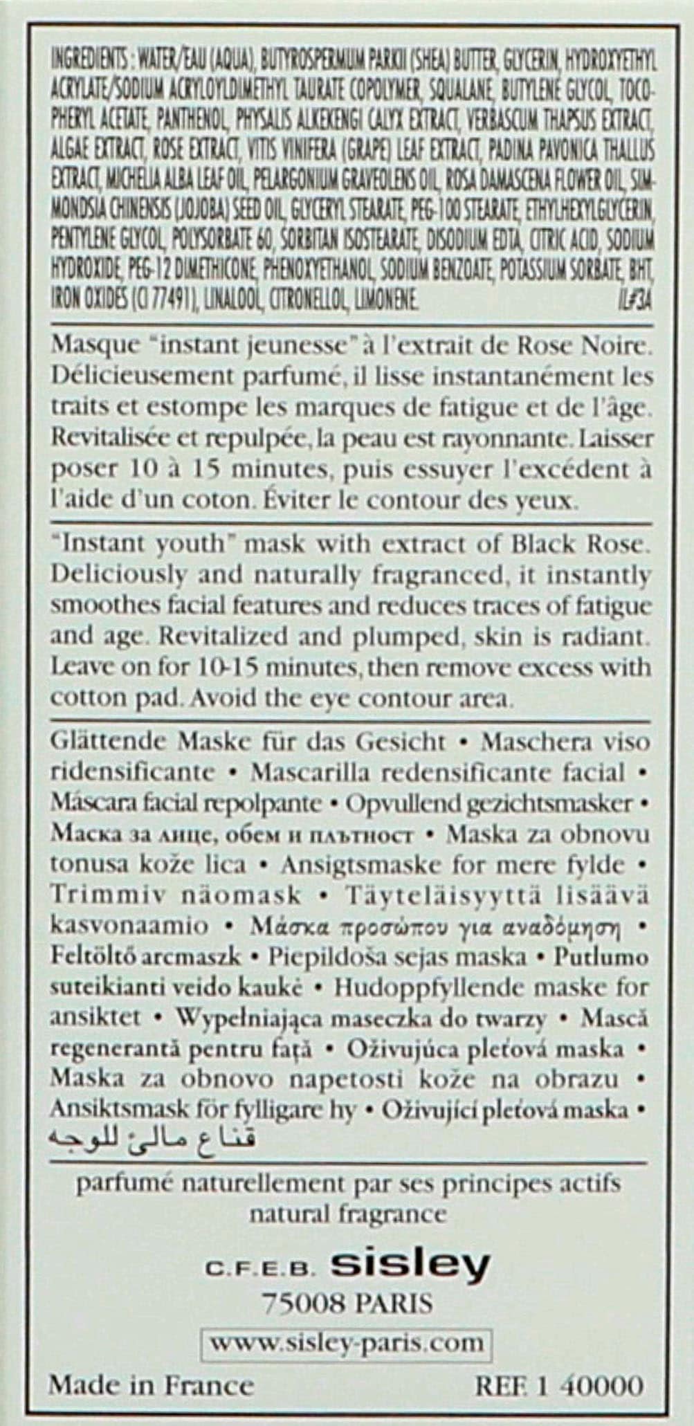 sisley Gesichtsmaske »Black Rose Cream Mask«, Mit Anti-Age-Wirkstoffen, sorgt für spürbar glattere Haut.