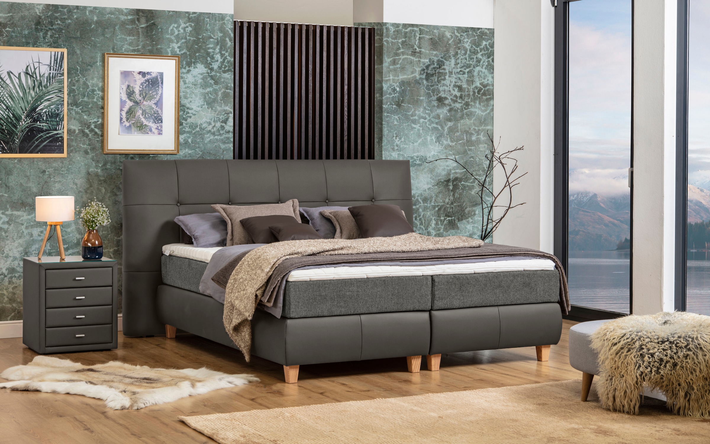 Boxspringbett »Luella«, ADA trendline Boxspringbett, inkl. Matratze und...