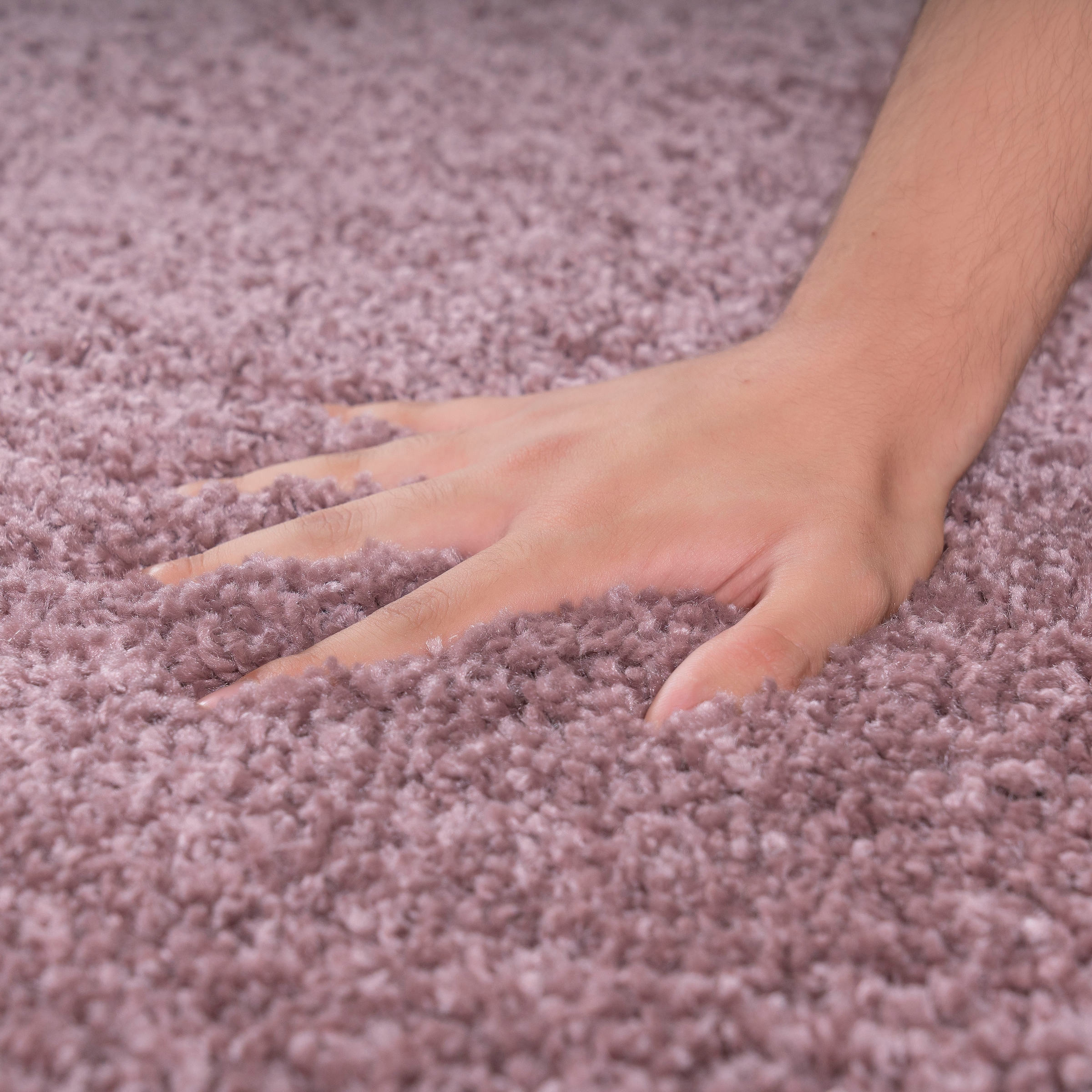 my home Teppich »Viva Teppich rund«, rund, 45 mm Höhe, Uni-Farben, einfarbig, besonders weich und kuschelig
