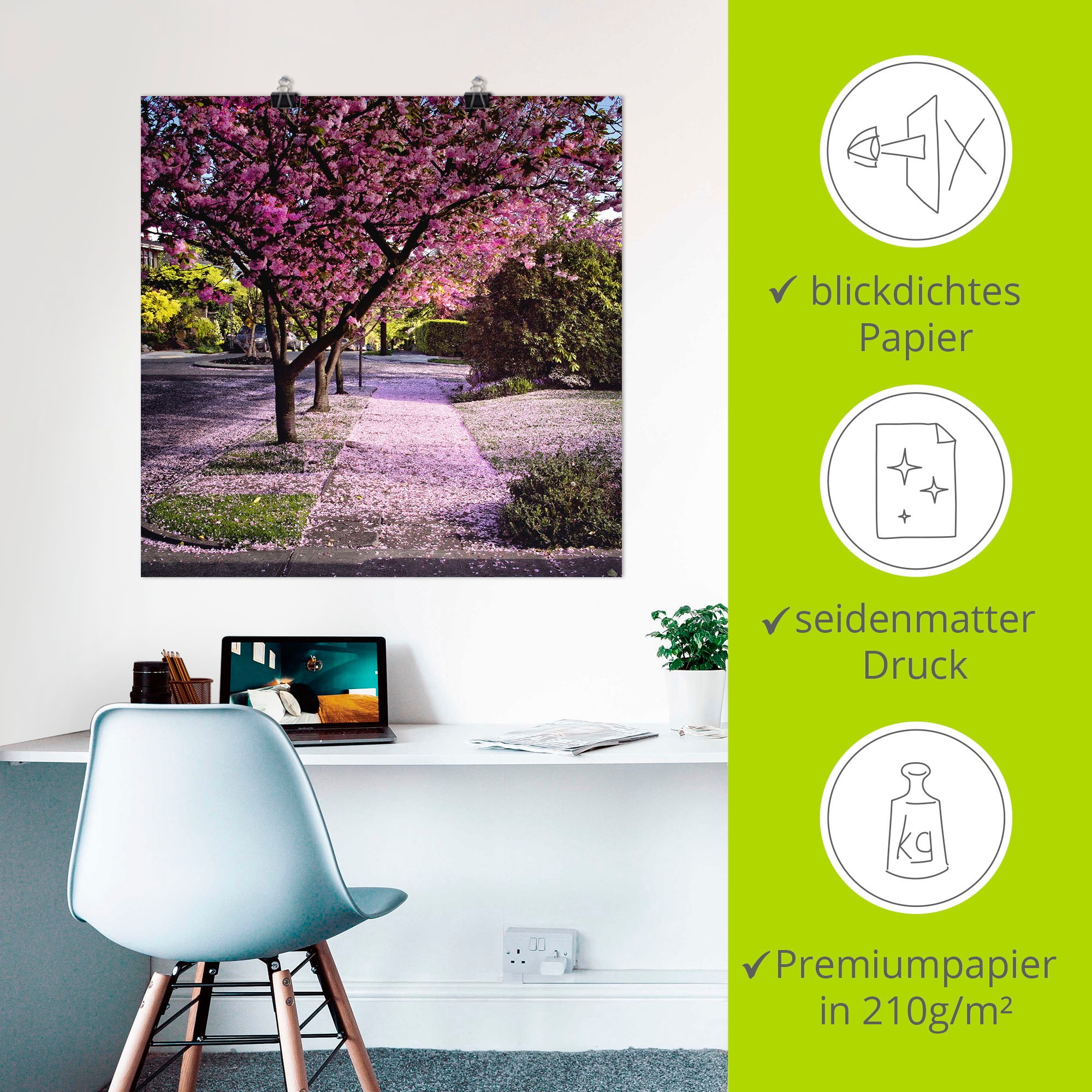 Artland Wandbild »Fallende Blütenblätter« Bäume 1 Stk. tlg. als Leinwandbild, Poster in verschied. Größen