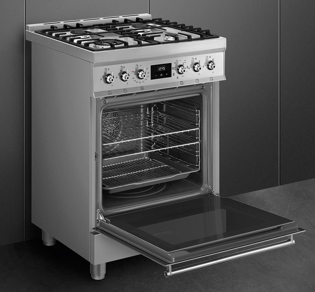 Smeg Gas-Standherd Symphony »C6GMXD2«, Vapor Clean, Material Garraum: Ever Clean Emaillierung