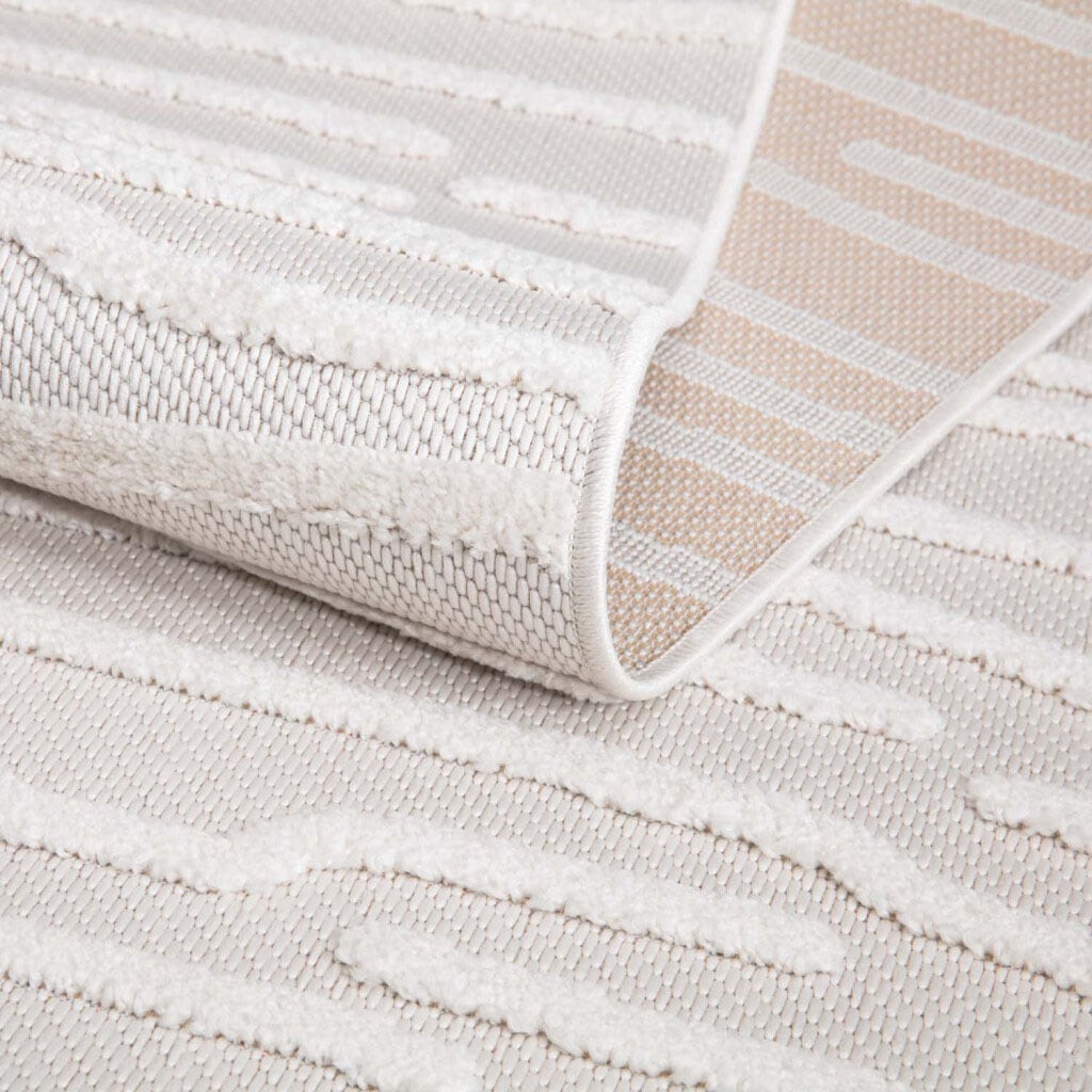 Carpet City Teppich »In-& Outdoorteppich Santorini 450, 3D-Effekt, Gestreift«, rechteckig, 5 mm Höhe, Wetterfest & UV-beständig für Terrasse, Balkon, Küche, Flur