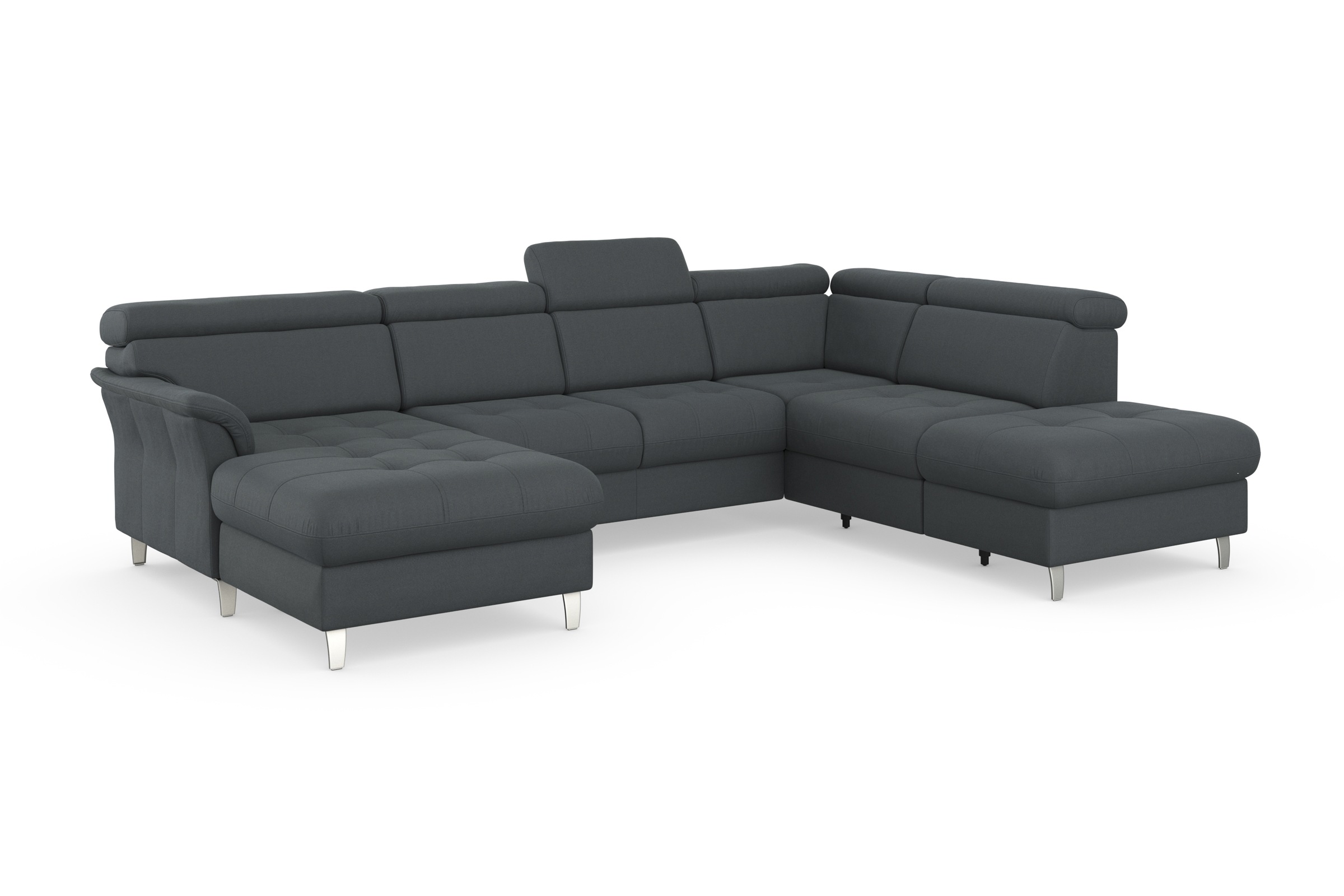 sit&more Wohnlandschaft »Marano U-Form«, inklusive Kopfteilverstellung, wahlweise mit Bettfunktion, Bettkasten