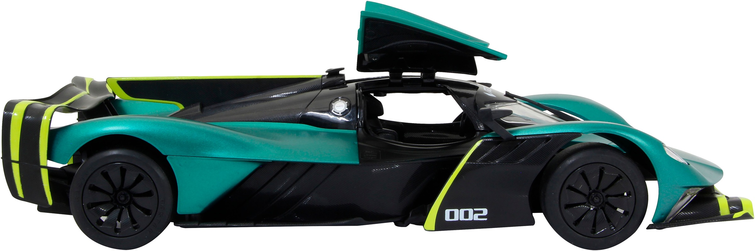 Jamara RC-Auto »Aston Martin Valkyrie AMR Pro, dunkelgrün, 2,4GHz, Tür manuell«, mit LED Beleuchtung