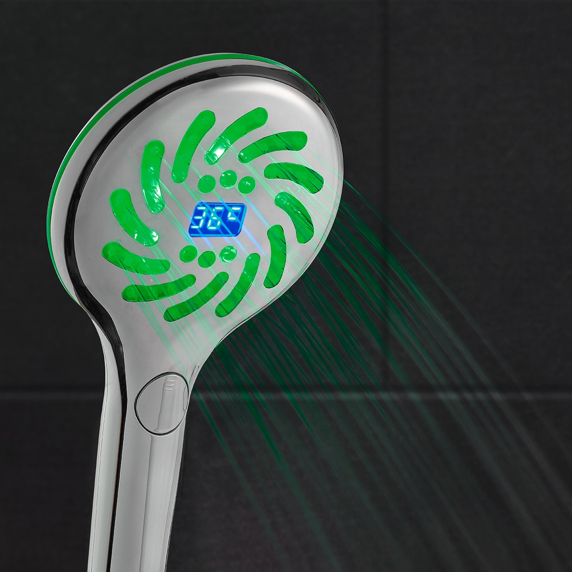 CORNAT Duschbrause »LED Handbrause Display chrom« 1 tlg.