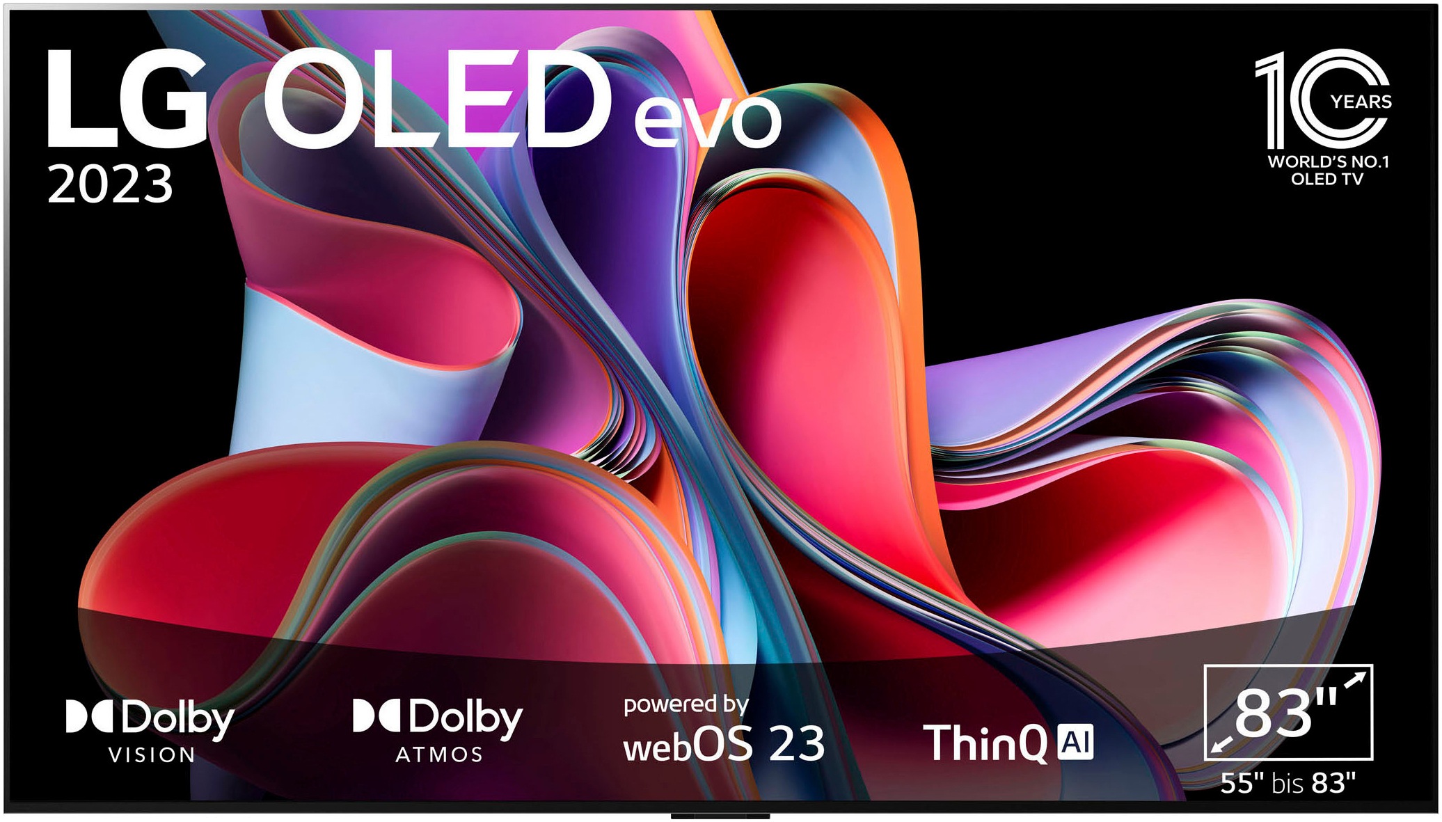 LG OLED-Fernseher »OLED83G39LA«, 4K Ultra HD, Smart-TV, OLED evo, α9 Gen6 4K AI-Prozessor, Brightness Booster Max