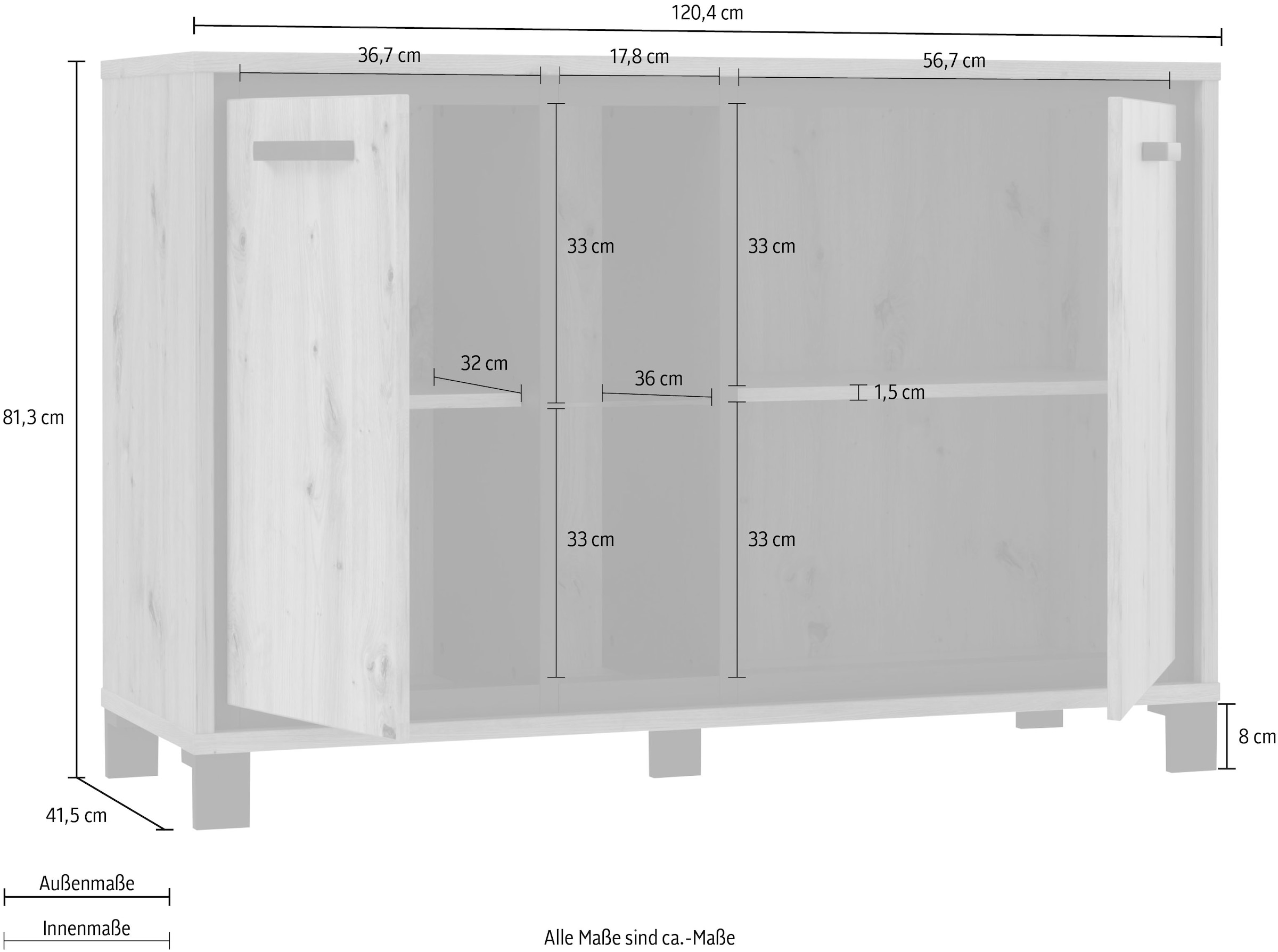 FORTE Kommode »Trondheim«, Breite 120 cm