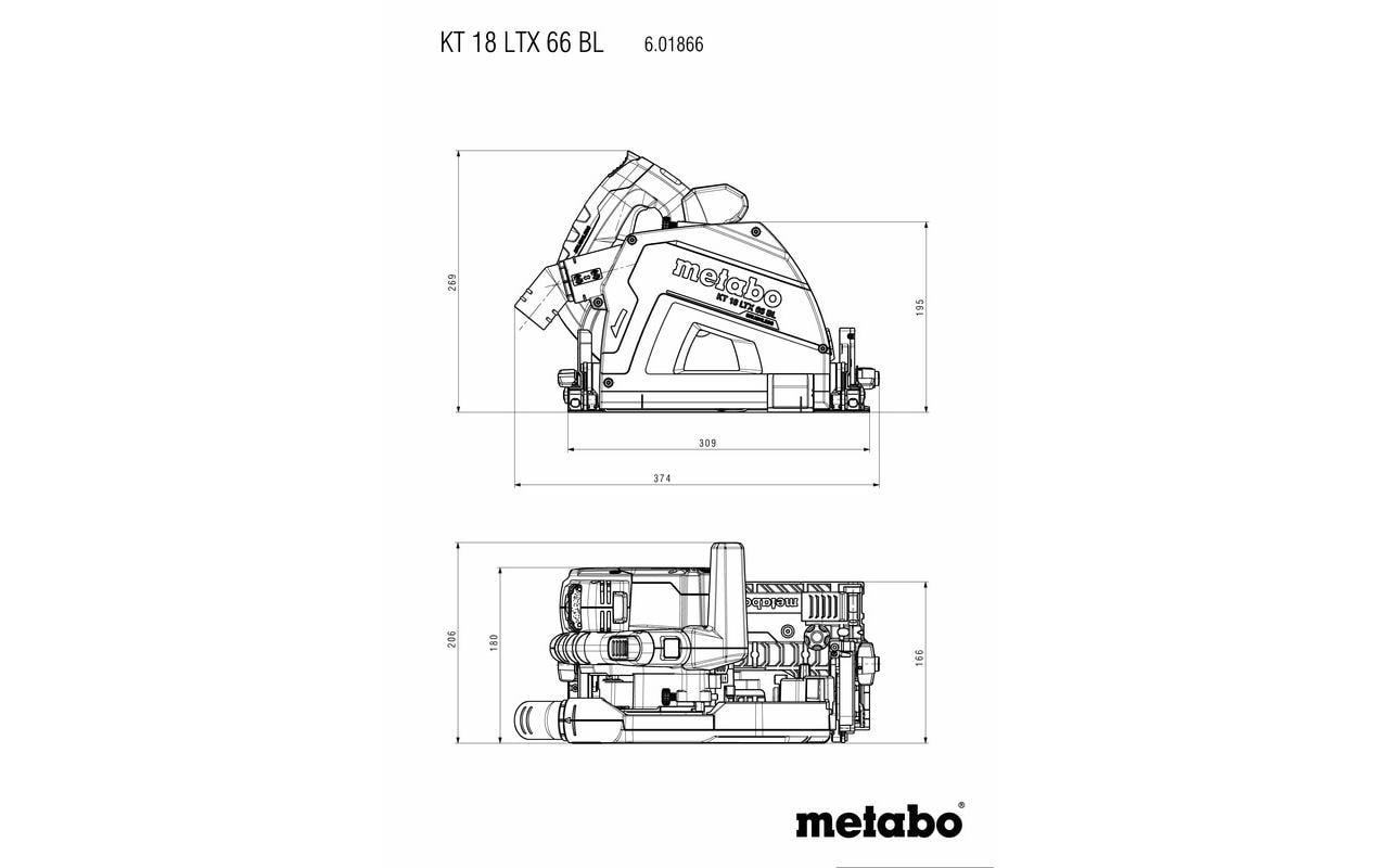 metabo Akku-Handkreissäge »Metabo Akku-Handkreissäge KT 18 LTX« Ohne Akku