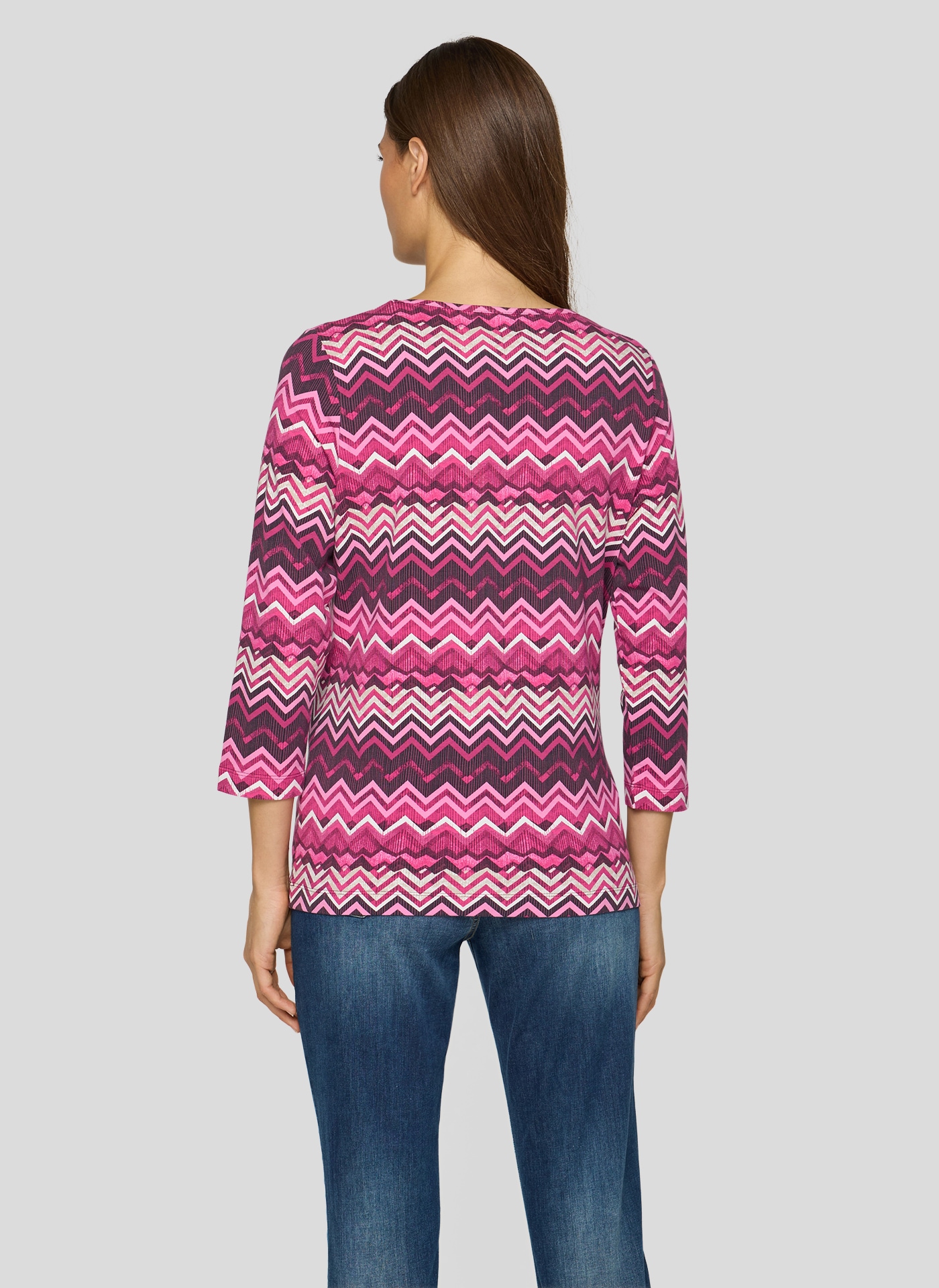 Rabe 3/4-Arm-Shirt mit grafschem Muster