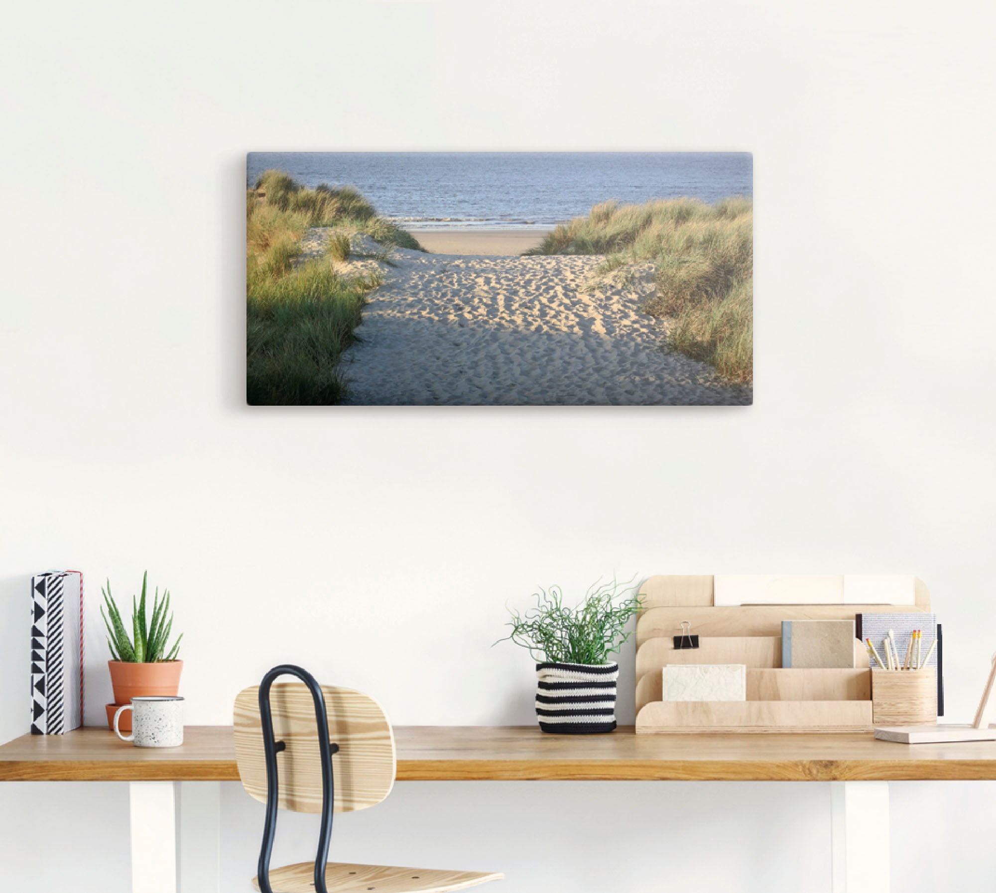 Artland Wandbild »Strandaufgang« Strand 1 Stk. tlg. als Alubild, Outdoorbil günstig online kaufen