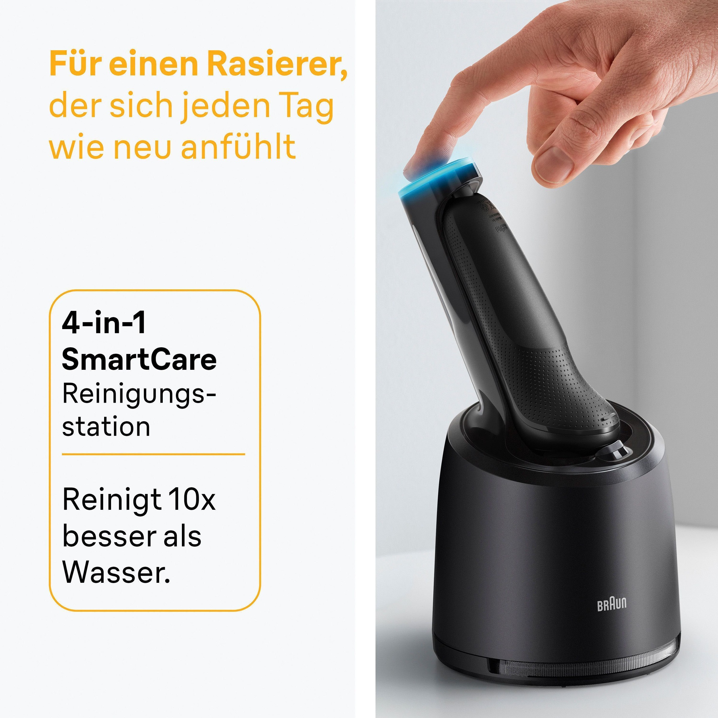 Braun Elektrorasierer »Series 5 52-N7200cc« Reinigungsstation Wasserdichter Folienrasierer, mit Präzisionstrimmer