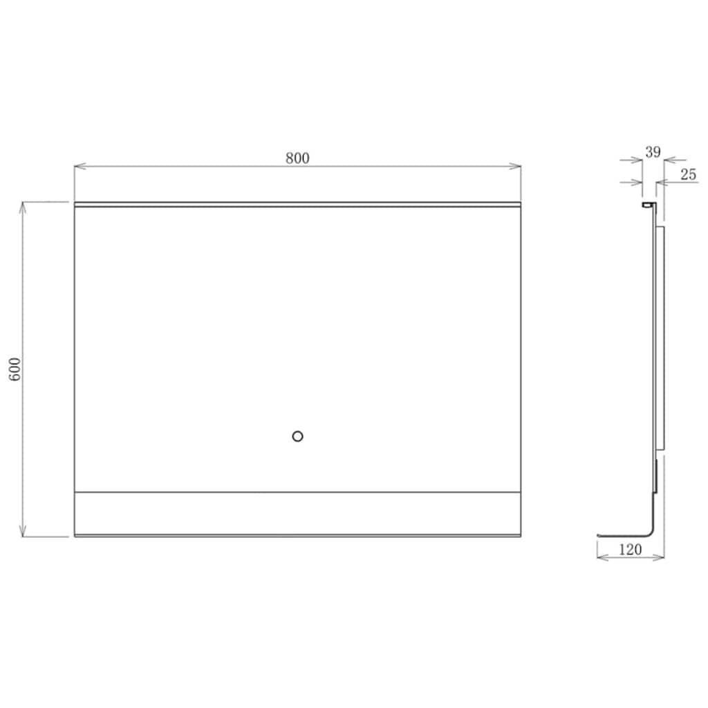 Talos Badspiegel »BLACK HOME«, (Komplett-Set)