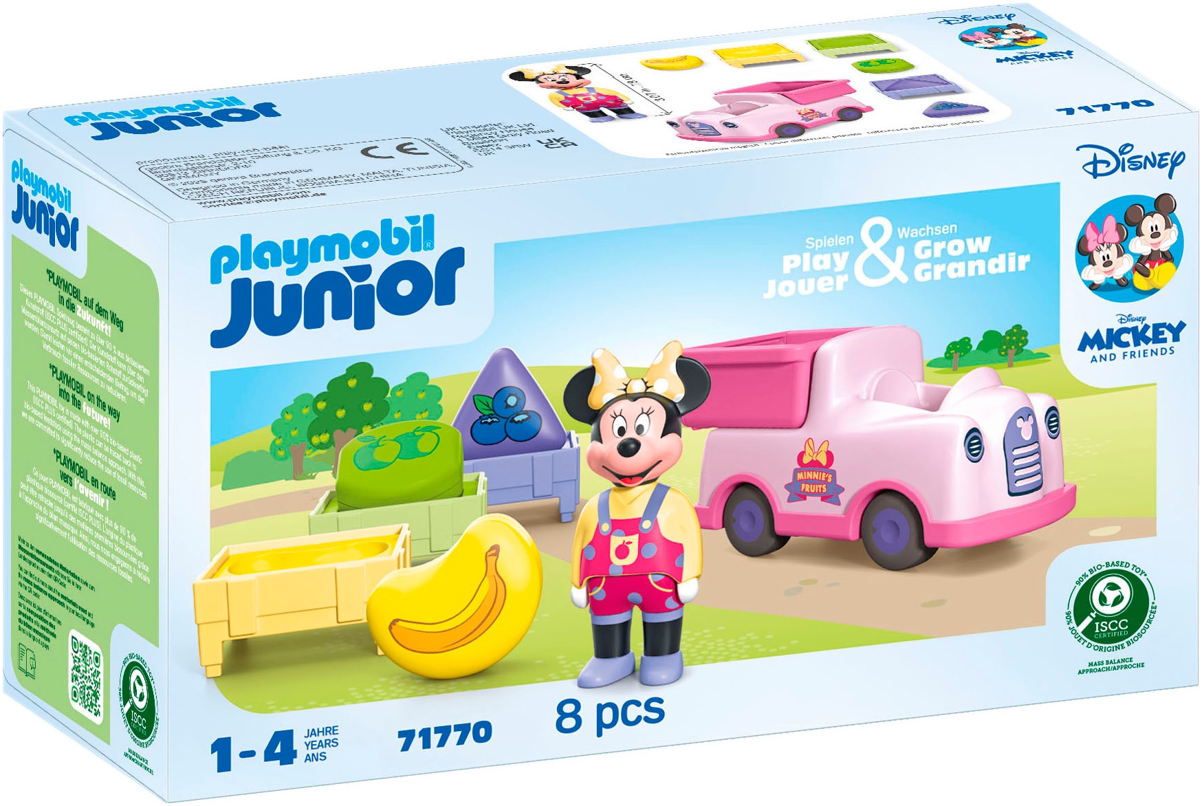 Playmobil® Konstruktions-Spielset »Minnie Maus' Obst-Transporter mit Sortierspaß (71770) JUNIOR & Disney«, (8 St.), Made in Europe