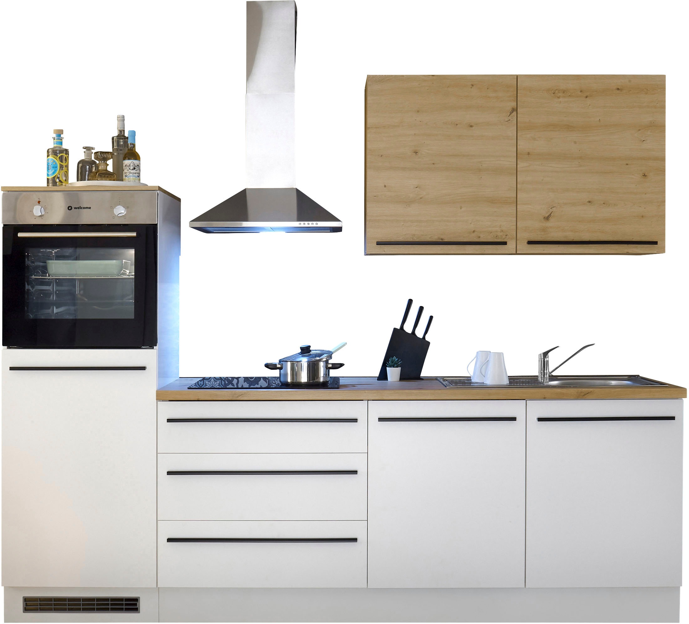 BASIC by Balculina Küchenzeile »Noah«, Breite 260 cm, wahlweise mit E-Gerät günstig online kaufen