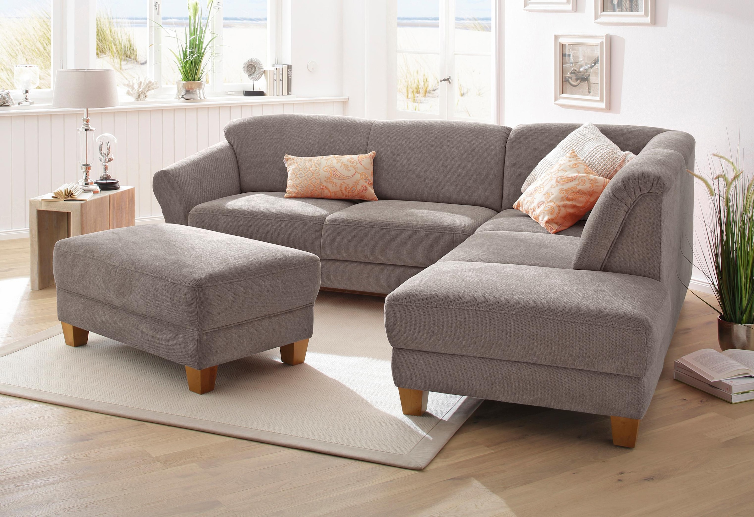 Home affaire Ecksofa »Gotland L-Form« wahlweise mit Sitztiefenverstellung + günstig online kaufen