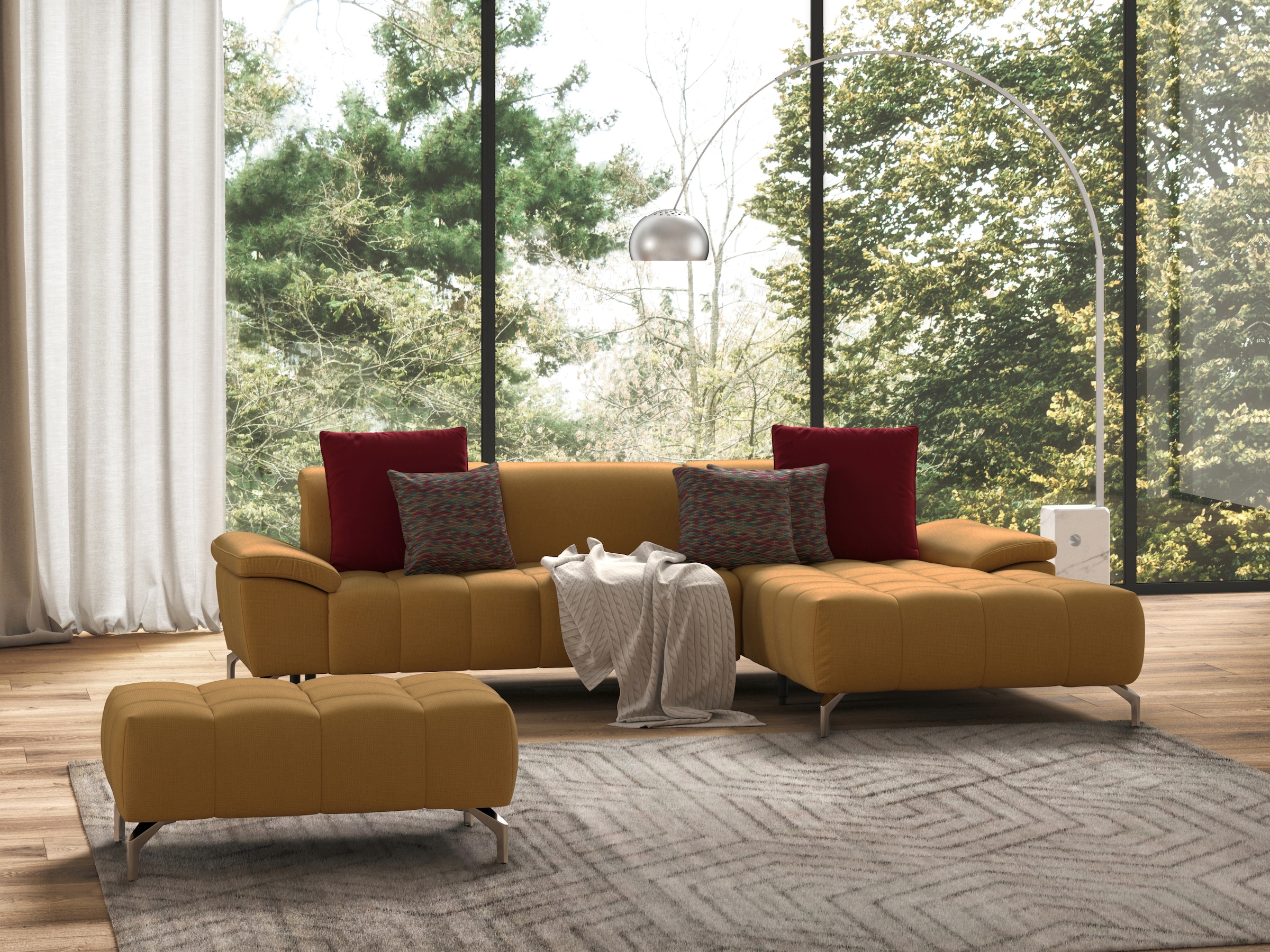 sit&more Ecksofa »Cool L-Form«, wahlweise mit Kopfteilverstellung und Vorzi günstig online kaufen