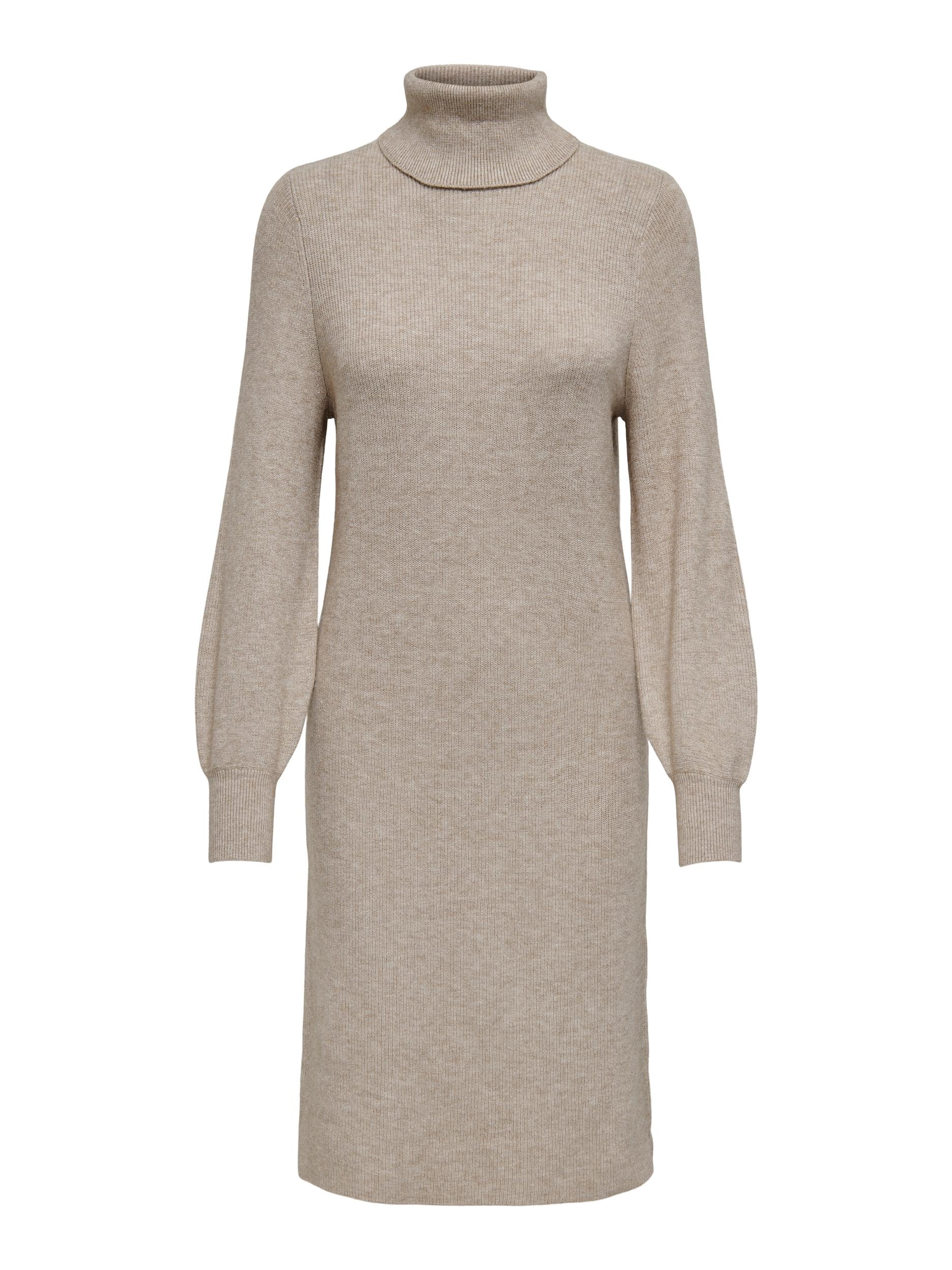 ONLY Strickkleid »ONLSASHA L/S ROLLNECK DRESS NCA KNT«, mit Rollkragen und langen Puffärmeln