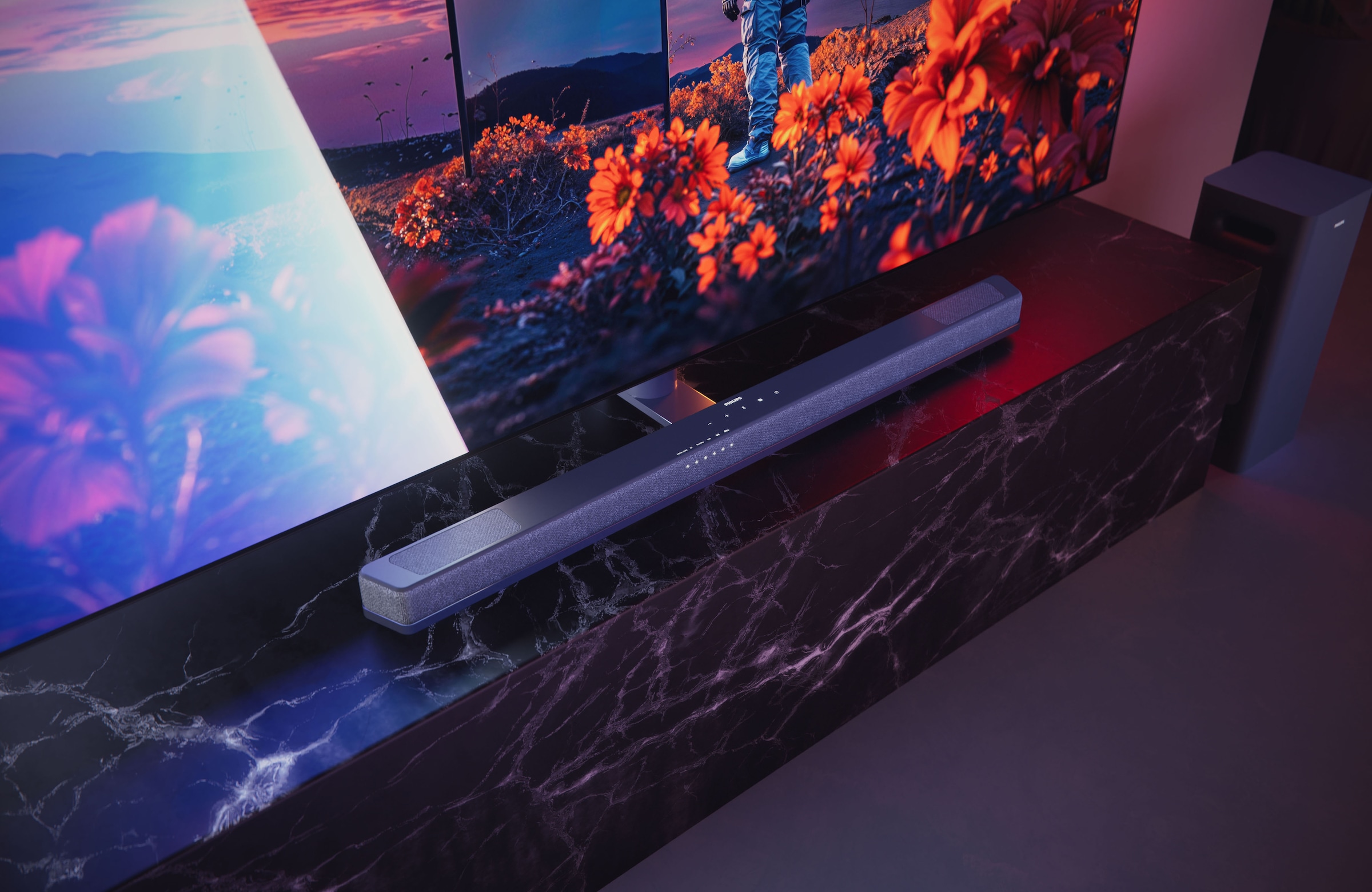 Philips Lautsprecher »TAB8301/10« 3.1.2 (A2DP Bluetooth | AVRCP Bluetooth | Bluetooth App-Steuerung | Bassregelung | Equalizer | Nacht Modus | USB-Wiedergabe 190 W)