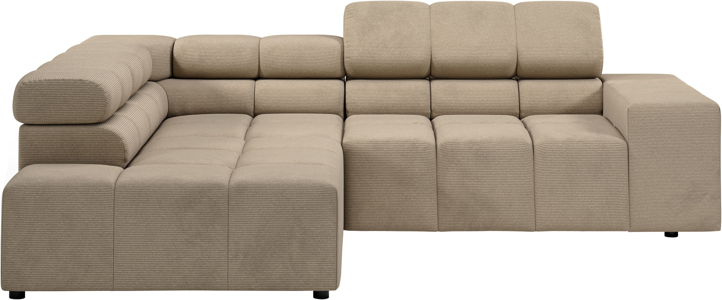 INOSIGN Ecksofa "Ancona, incl. Kopfteilverstellung + 3 Zierkissen, L-Form, günstig online kaufen