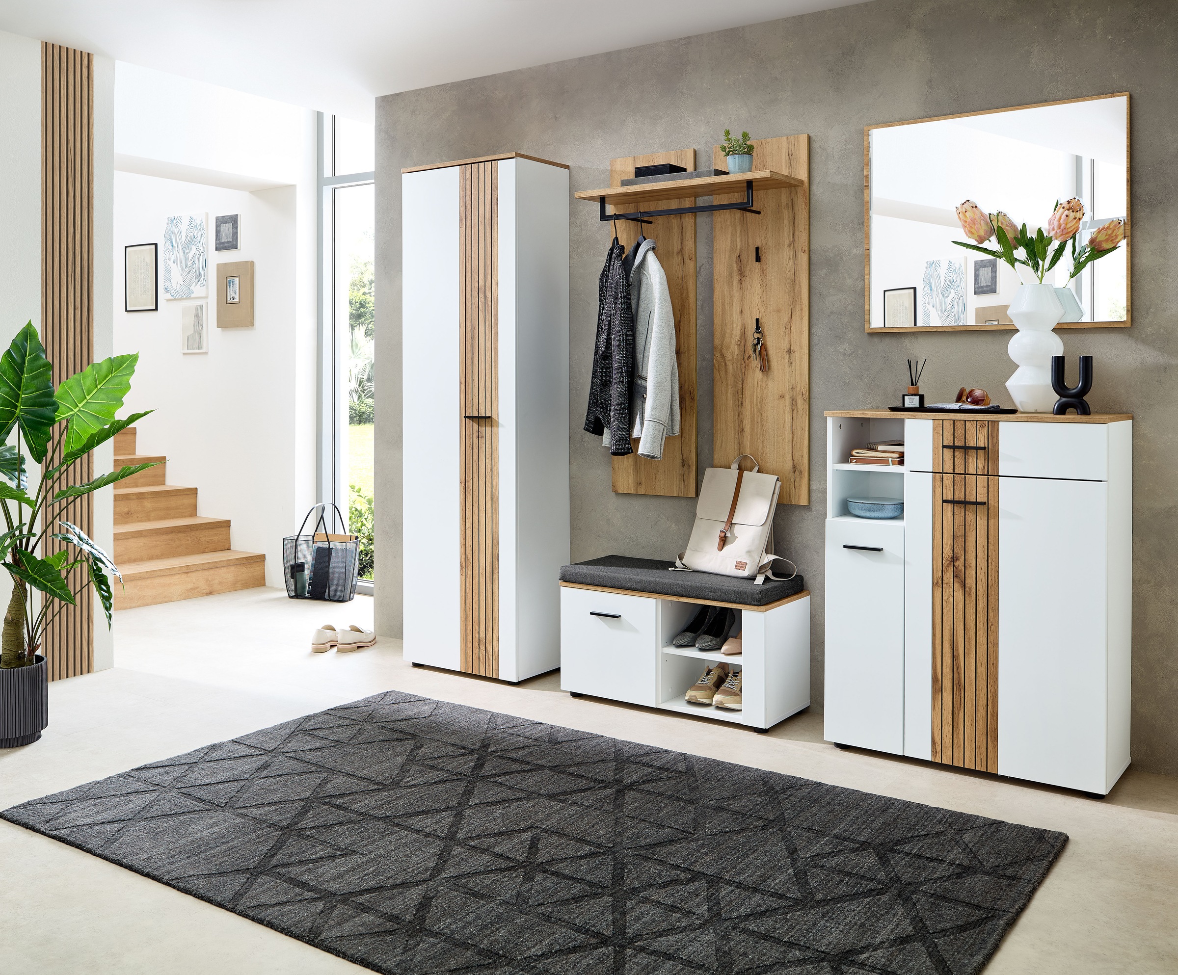 Innostyle Garderoben-Set »Garderobenset Sparks, 247x202x38cm (B/H/T)«, (5 St.)