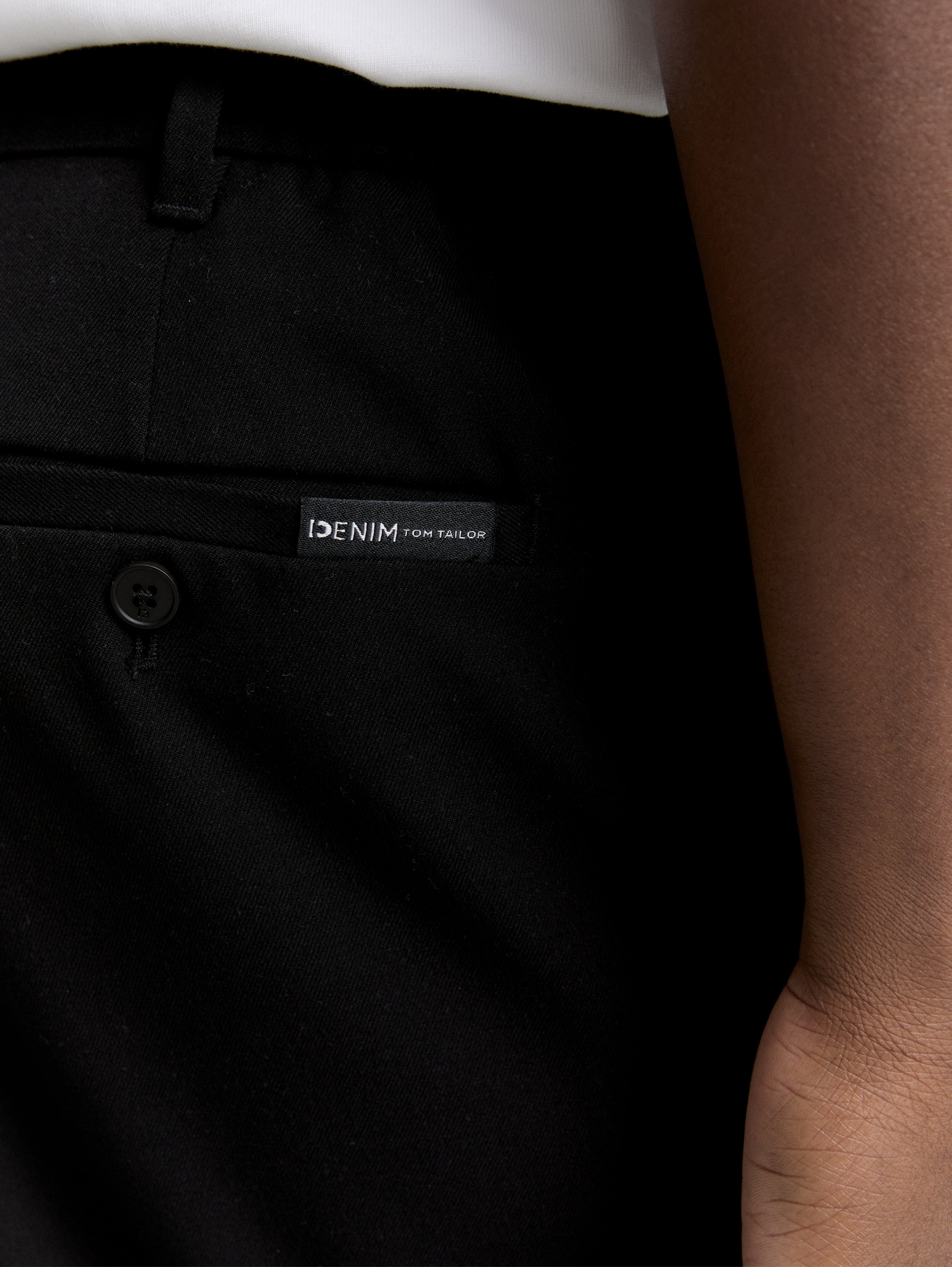 TOM TAILOR Denim Chinohose, mit Bügelfalte