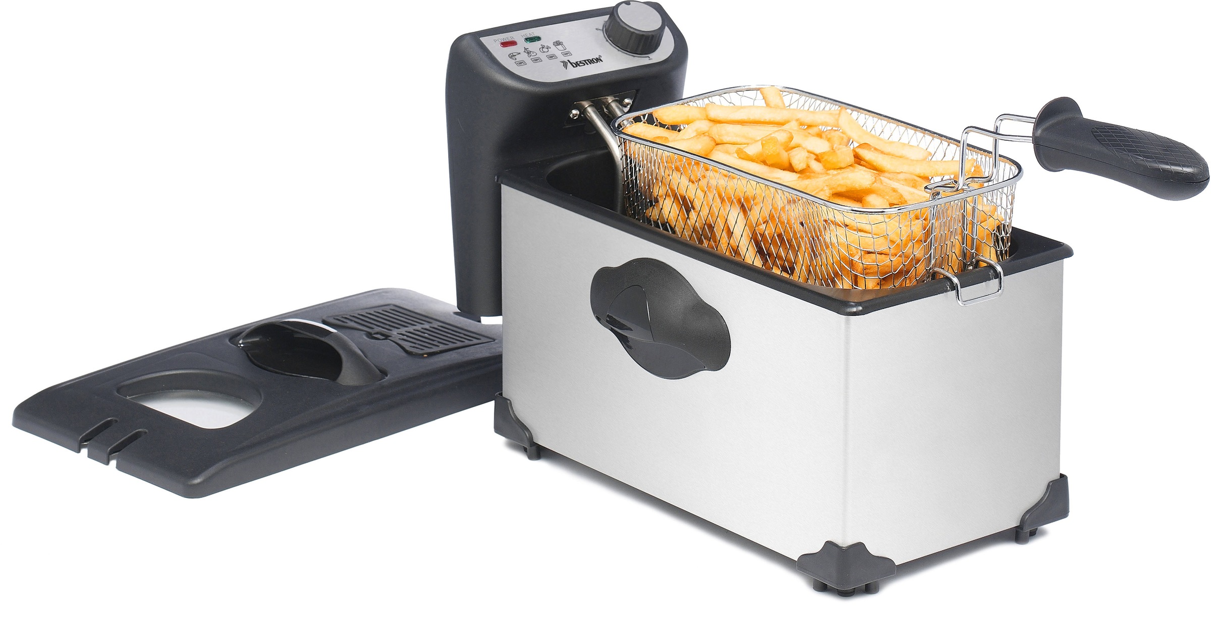 bestron Fritteuse »AF351«, 2000 W, 1 kg, 3,5 L, Kaltzonentechnologie, spülmaschinengeeignet