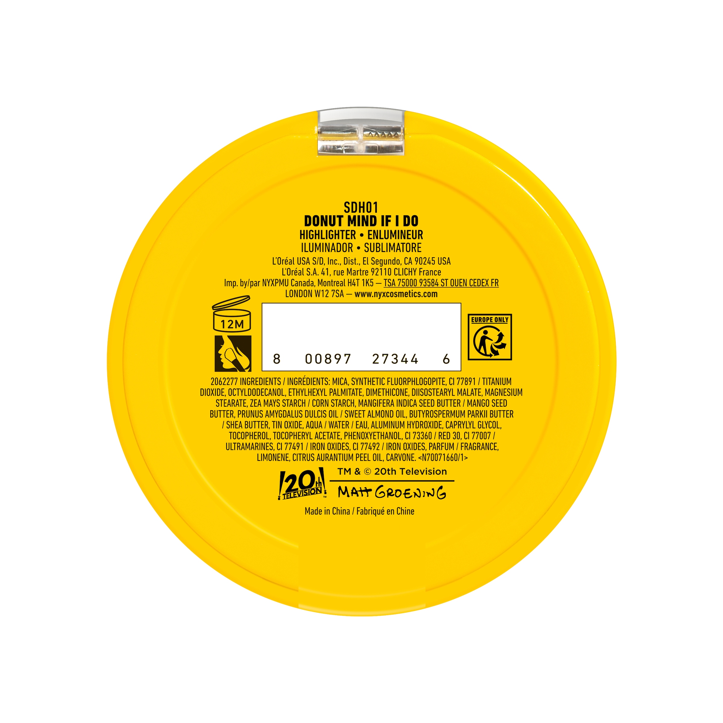 NYX PROFESSIONAL MAKEUP Highlighter »HOMER SIMPSON HIGHLIGHTER«