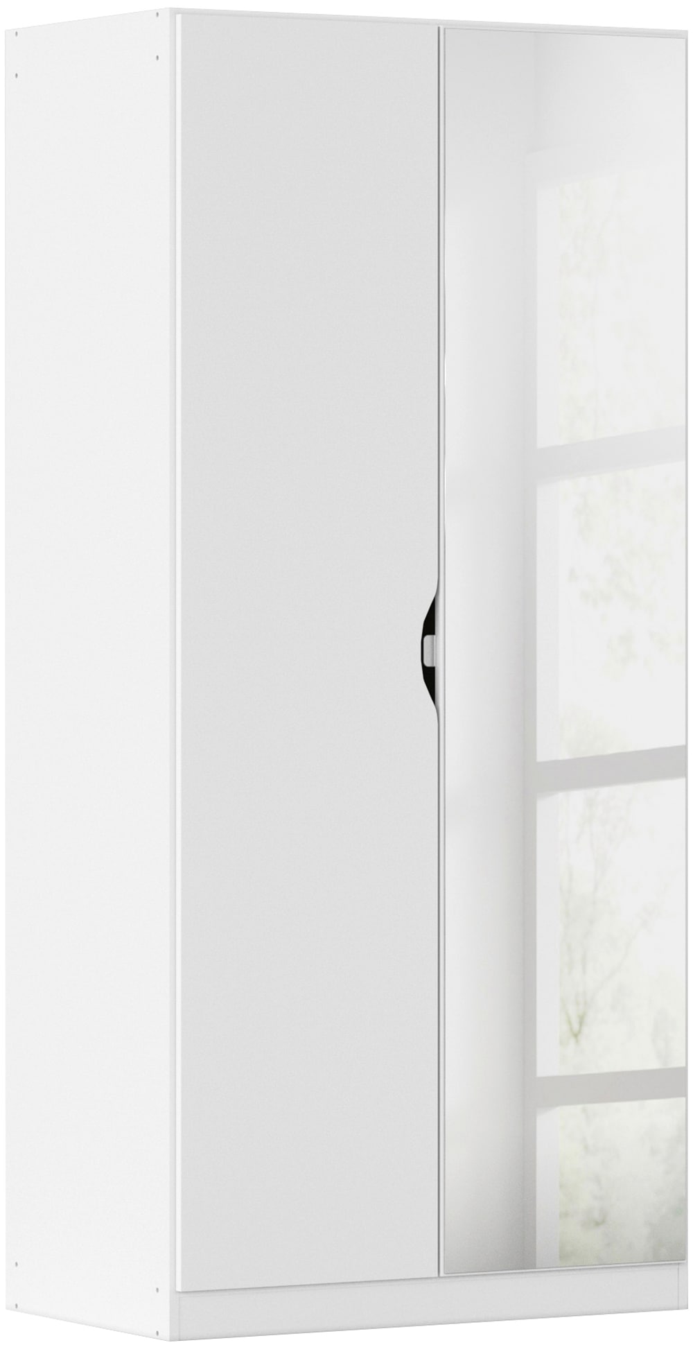 rauch Kleiderschrank »Freiham Drehtürenschrank Schrank Garderobenschrank Breite 91cm« Schlafzimmerschrank mit Spiegel und Griffmulden BESTSELLER