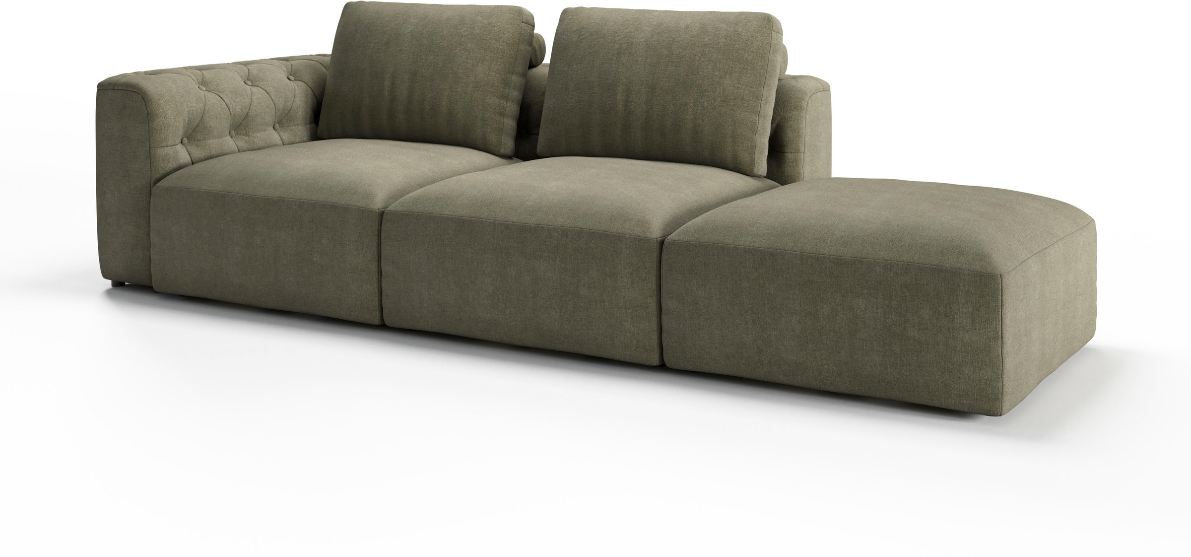 RAUM.ID Chaiselongue »Cushid«, Modul-Sofa, bestehend aus und Rechnung bestellen 2-Sitzer auf Hocker