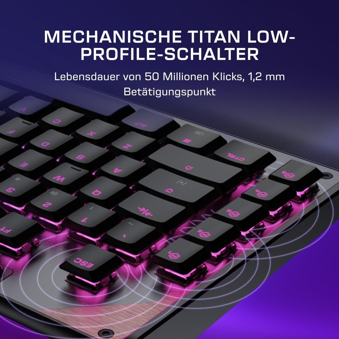 Turtle Beach Gaming-Tastatur »Command KB5« (Angenehmes Tippen | Handgelenkauflage)