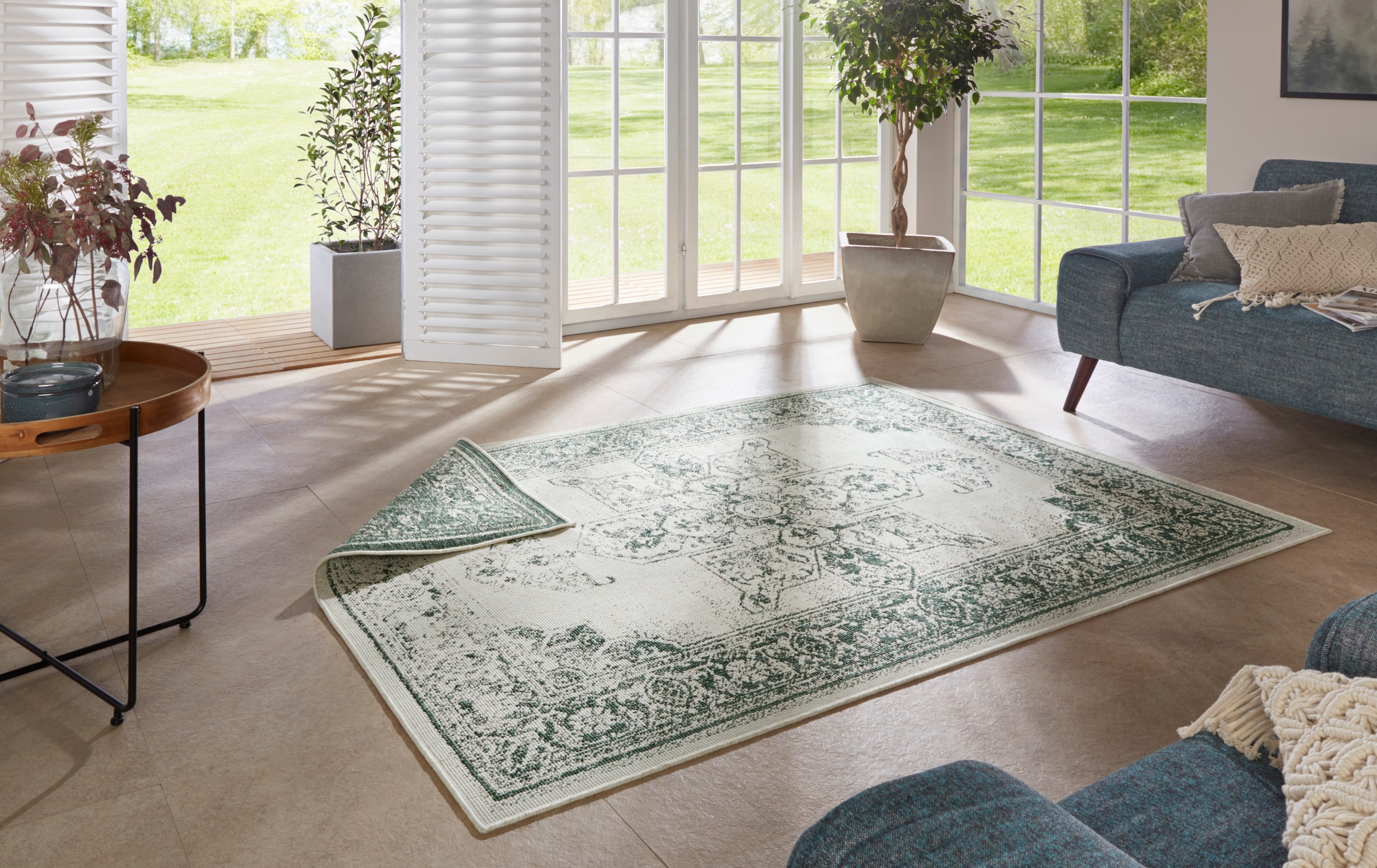 HANSE Home Teppich »Borbon Wendeteppich«, rechteckig, 5 mm Höhe, In-& Outdo günstig online kaufen