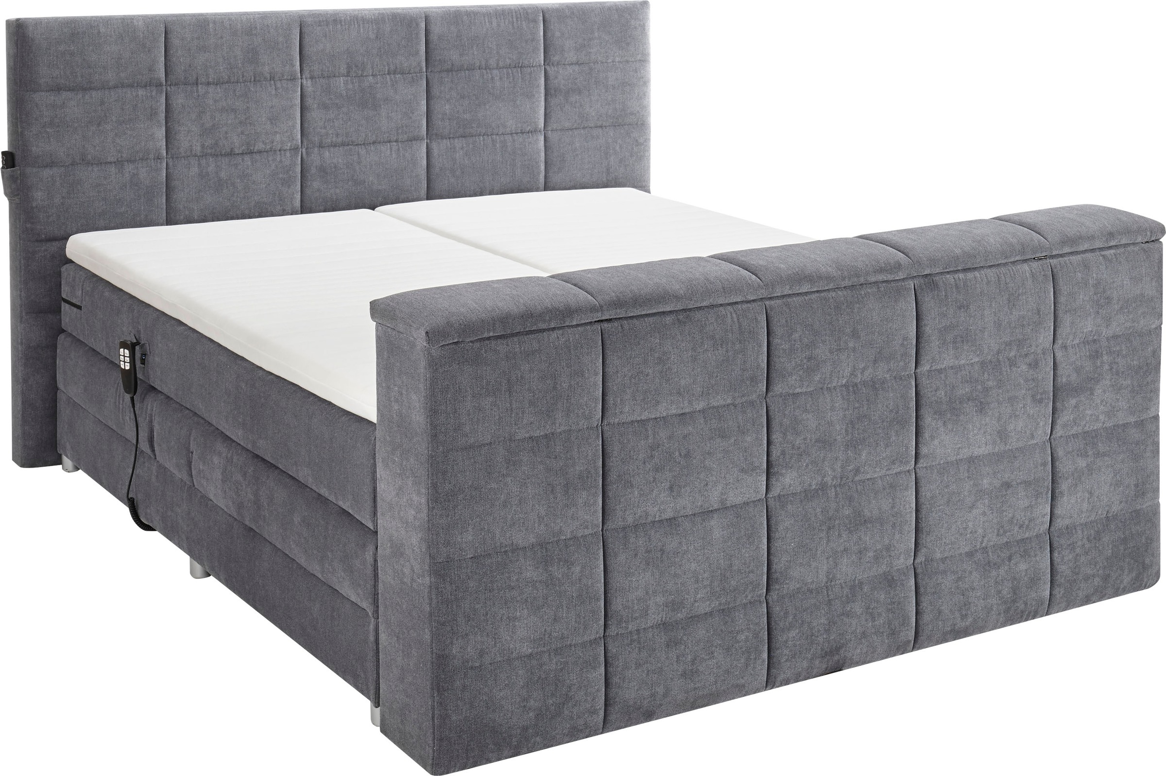 ED EXCITING DESIGN Boxspringbett »Denver« inkl. Motor, Topper und motorisie günstig online kaufen
