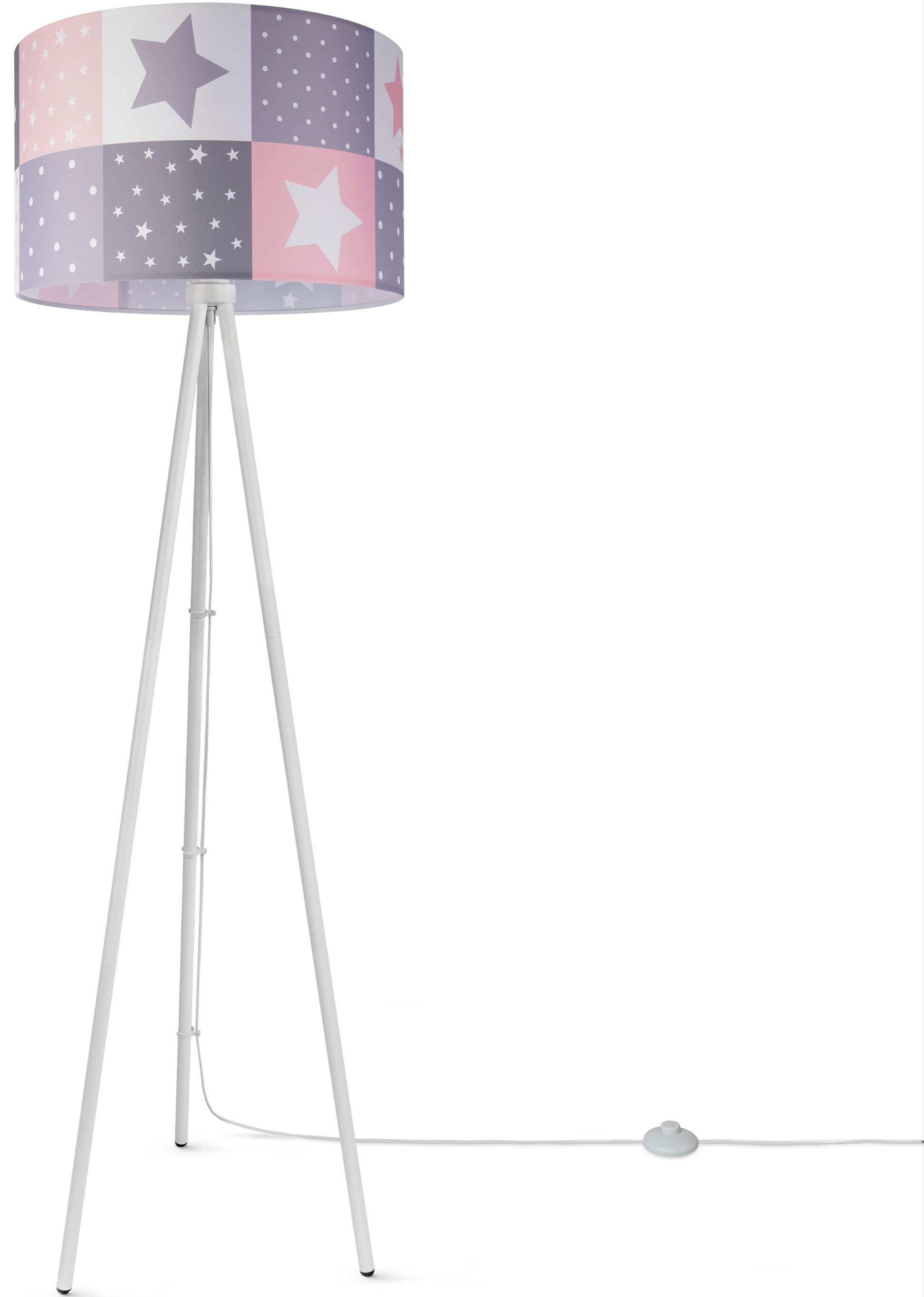 Paco Home Stehlampe »Trina Cosmo«, Leuchtmittel E27 | ohne Leuchtmittel, Kinderlampe LED Kinderzimmer Lampe Sternen Motiv, Stehleuchte E27