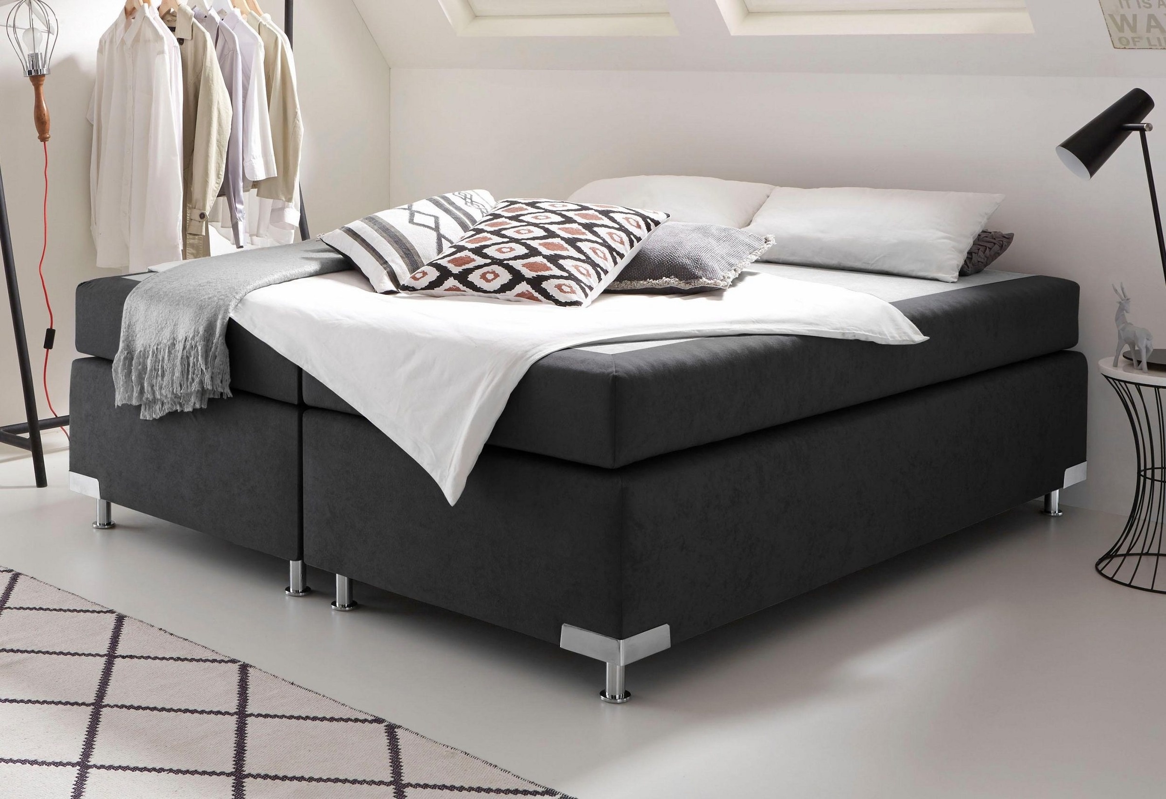 Westfalia Schlafkomfort Boxspringbett »Holland« ohne Kopfteil, frei im Raum günstig online kaufen