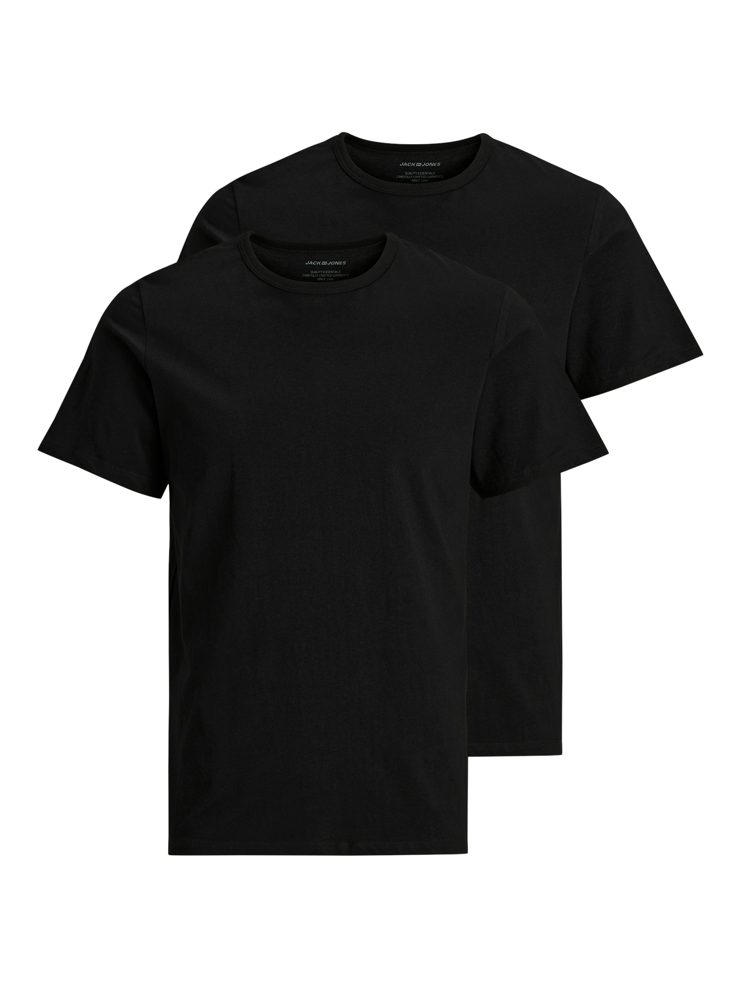 Jack & Jones T-Shirt »Crew-Neck« 2er-Pack,  unifarben, modisch, regular fit, Baumwolle, Rundhals