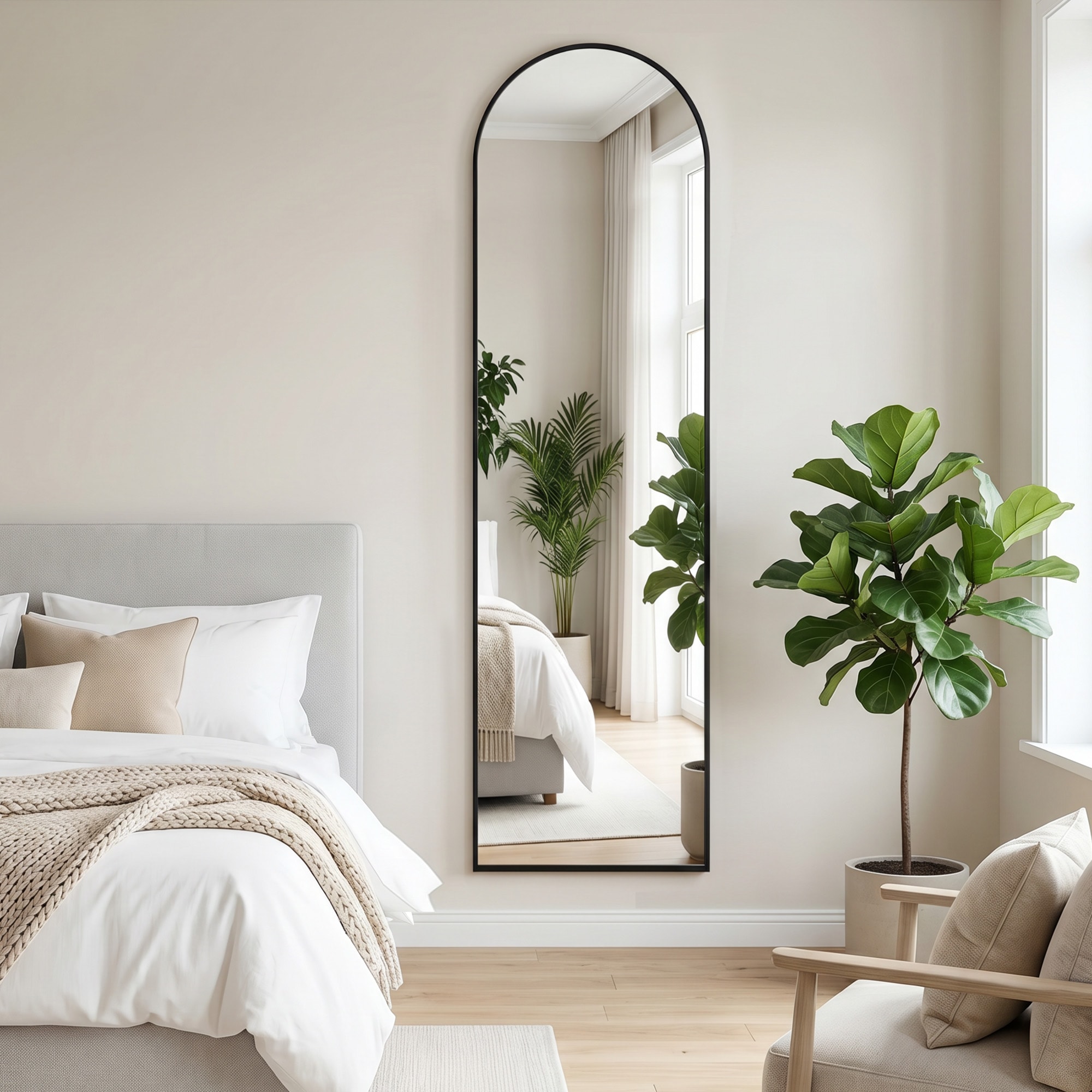 OTTO home »Standspiegel Addrik, wahlweise in 2 Größen 150x40cm oder 180x60cm« Ganzkörperspiegel mit Sicherheitsglas, in verschiedenen Farben