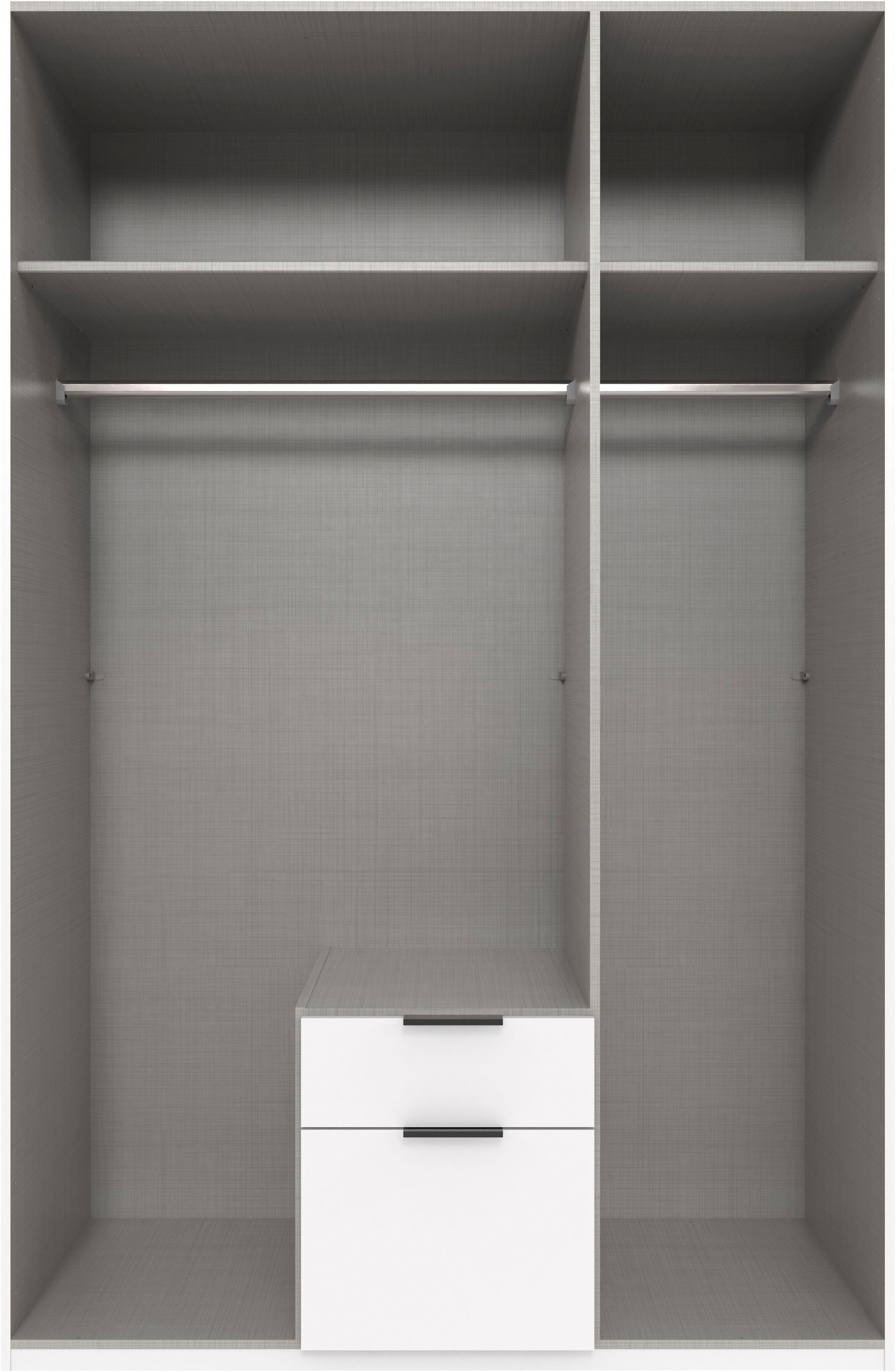 Wimex Kleiderschrank »Mugano, 135 oder 180cm breit, 208 oder 236cm hoch, Made in Germany«, (mit langen oder kurzen Griffen aus Metall), wahlweise mit oder ohne Spiegel, mit Schubladen