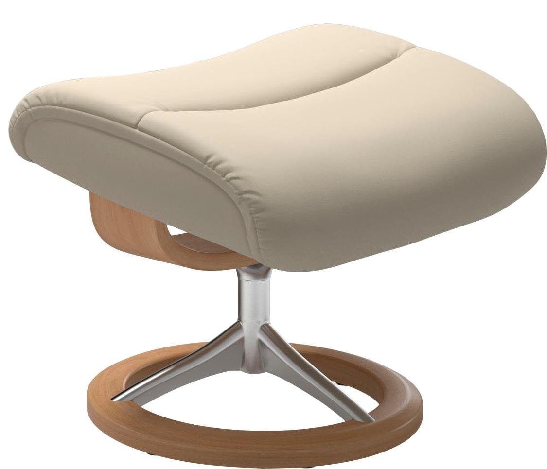 Stressless® Relaxsessel »View«, (Set, Relaxsessel mit Hocker), mit Signature Base, Größe M,Gestell Eiche
