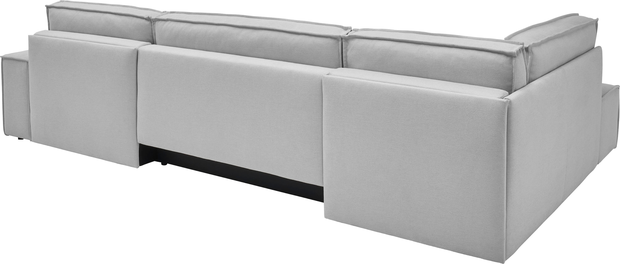 andas Wohnlandschaft »FINNLEY U-Form XXL 329 cm, Schlafsofa, Schlaffunktion m. Bettkasten«, (194/139 cm), Bouclé, Struktur und Cord