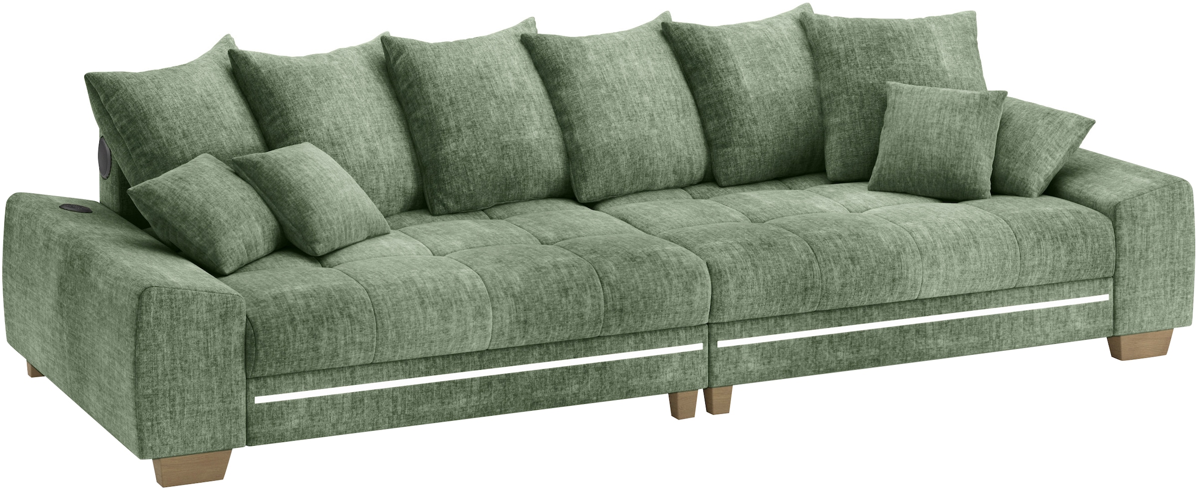 Mr. Couch Big-Sofa »Nikita II«, RGB-LED, Bluetooth-Soundsystem, wahlweise mit Kaltschaum
