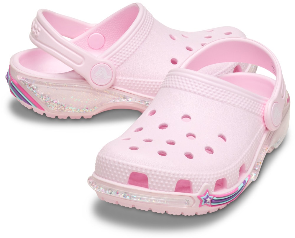 Crocs Clog »Classic Star Sparkle Clog K«, Freizeitschuh, Sandale mit coolem Motiv