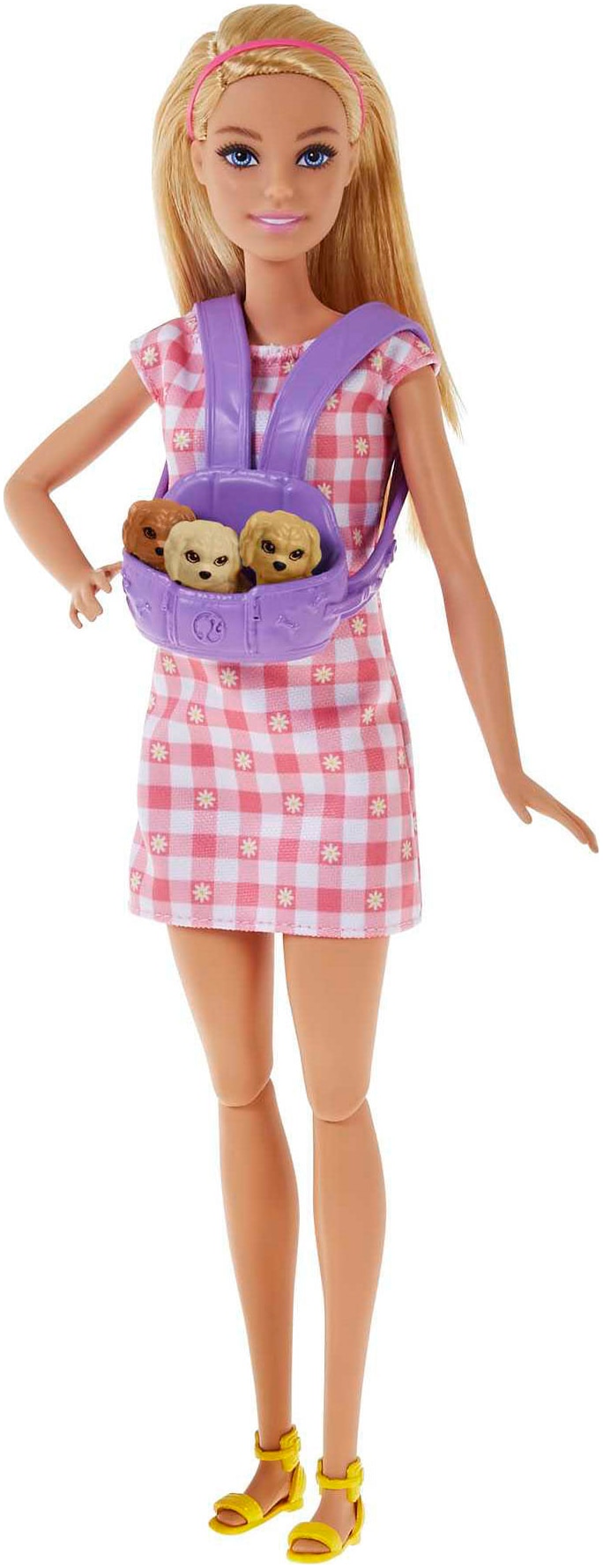 Barbie Anziehpuppe »Puppe (blond) mit Hund & Welpen«