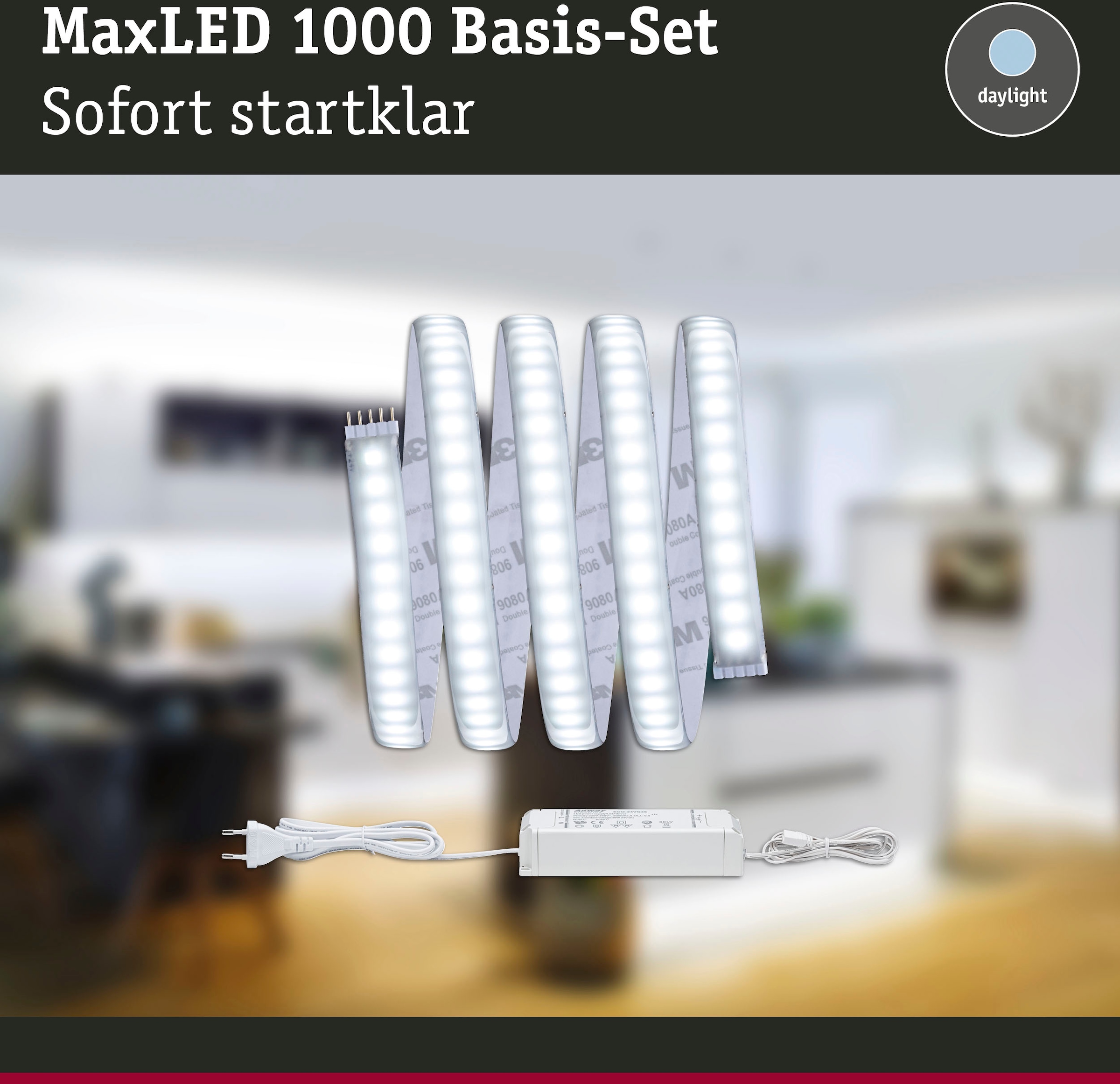 LED-Streifen 17W St.-flammig IP44 Basisset Paulmann »MaxLED 1650lm im Tageslichtweiß 1000 beschichtet«, 1,5m %Sale jetzt 1